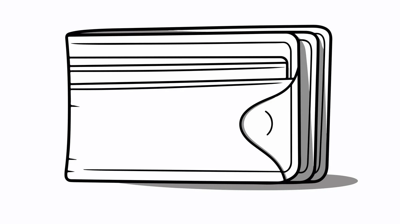 Minimalist Wallet Line Drawing — free download from Dotvec