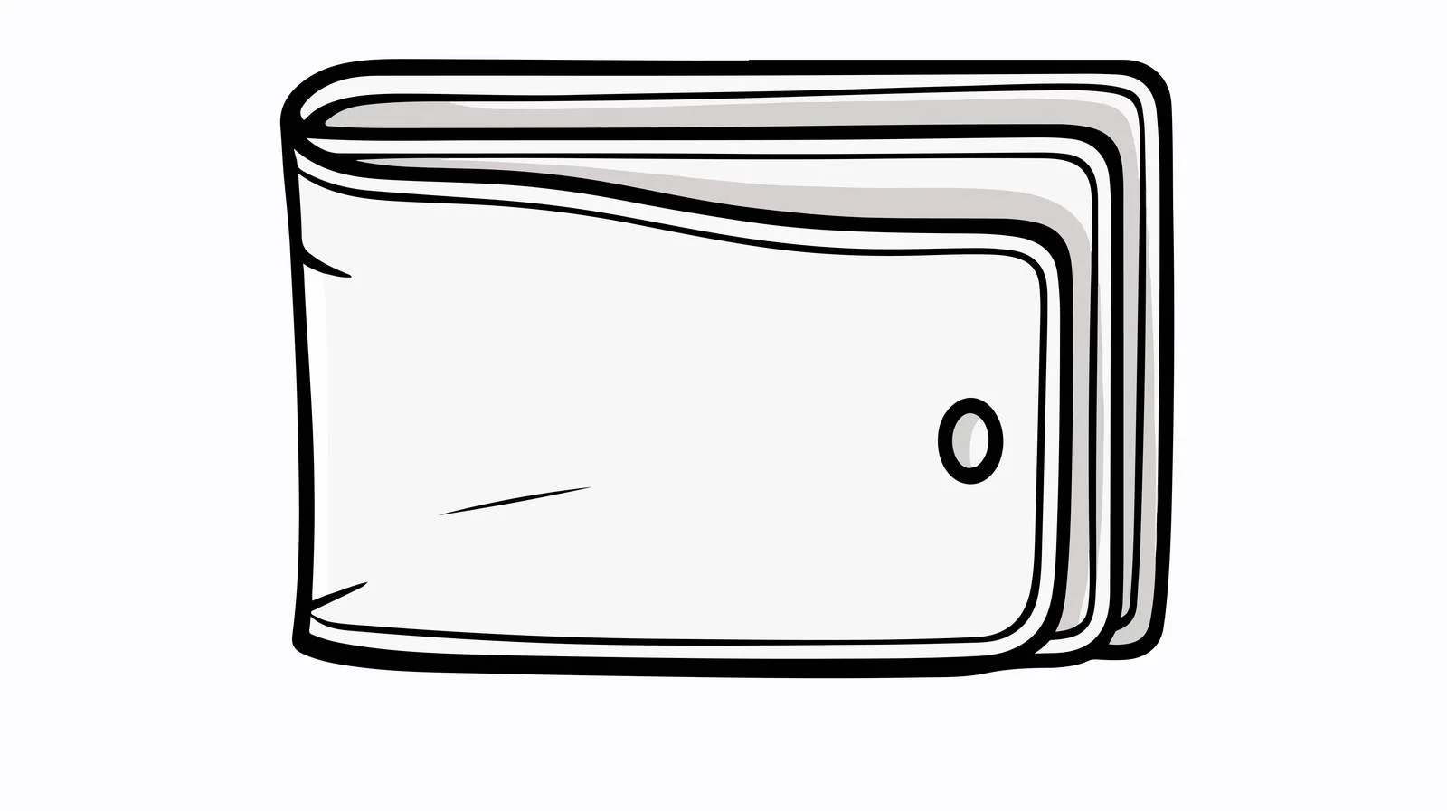 Minimalist Wallet Line Drawing — free download from Dotvec