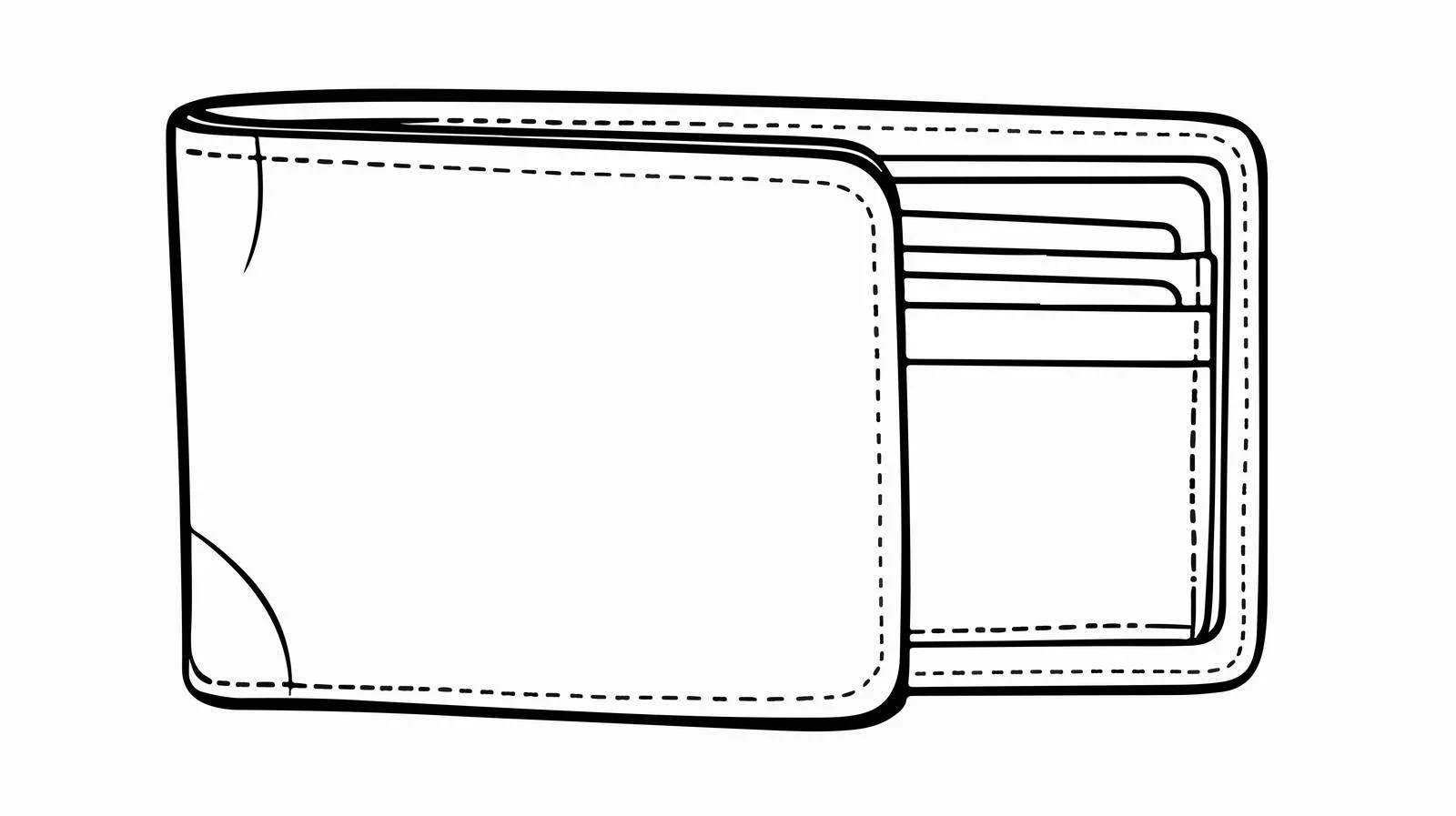 Minimalist Money Wallet Drawing — free download from Dotvec