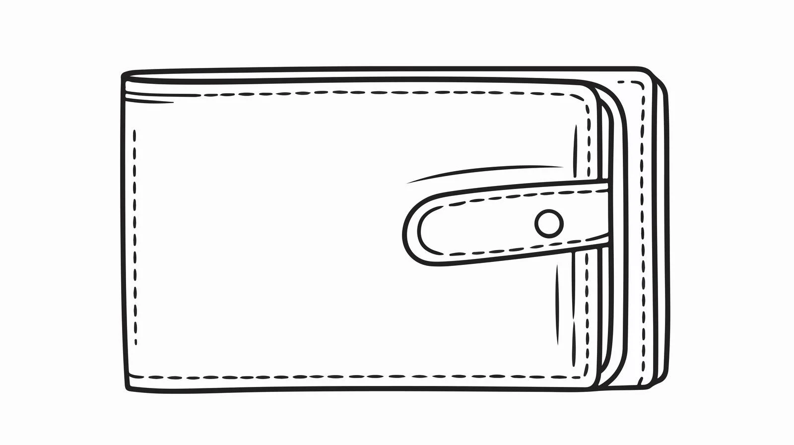 Minimalist Money Wallet Drawing — free download from Dotvec