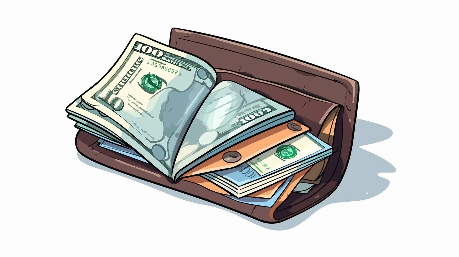 Luxurious Wallet with Cash and Cards — free download from Dotvec