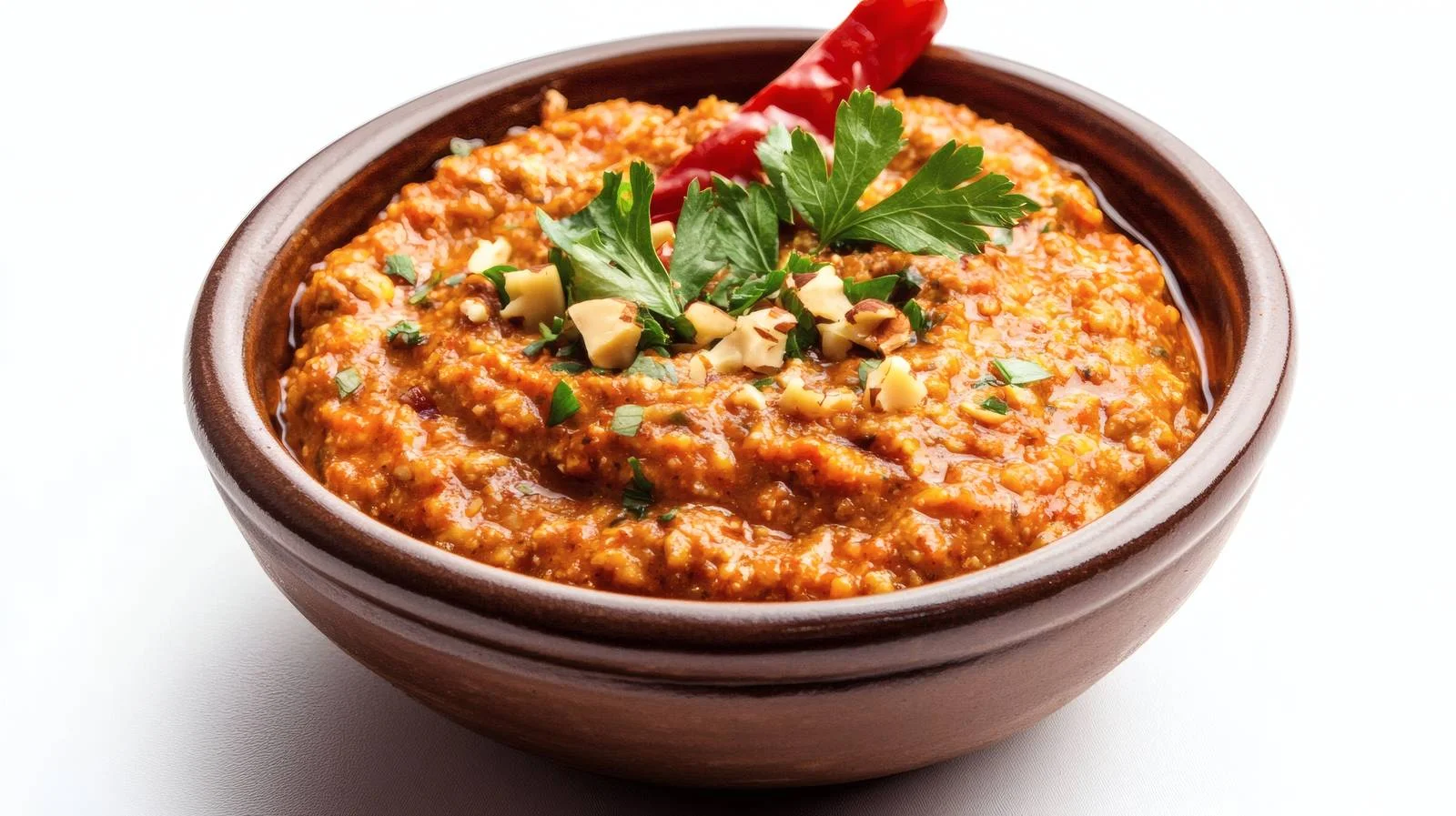 Gourmet Walnut Paprika Dip Muhammara Isolated — free download from Dotvec