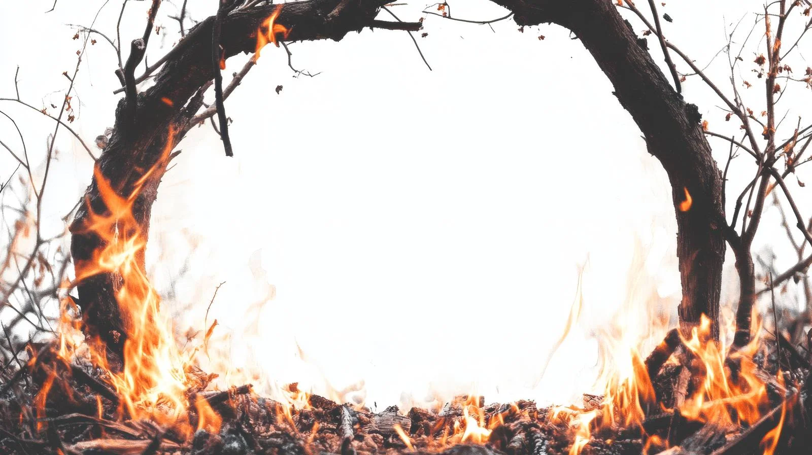 Walpurgis Night Bonfire Frame on White — free download from Dotvec