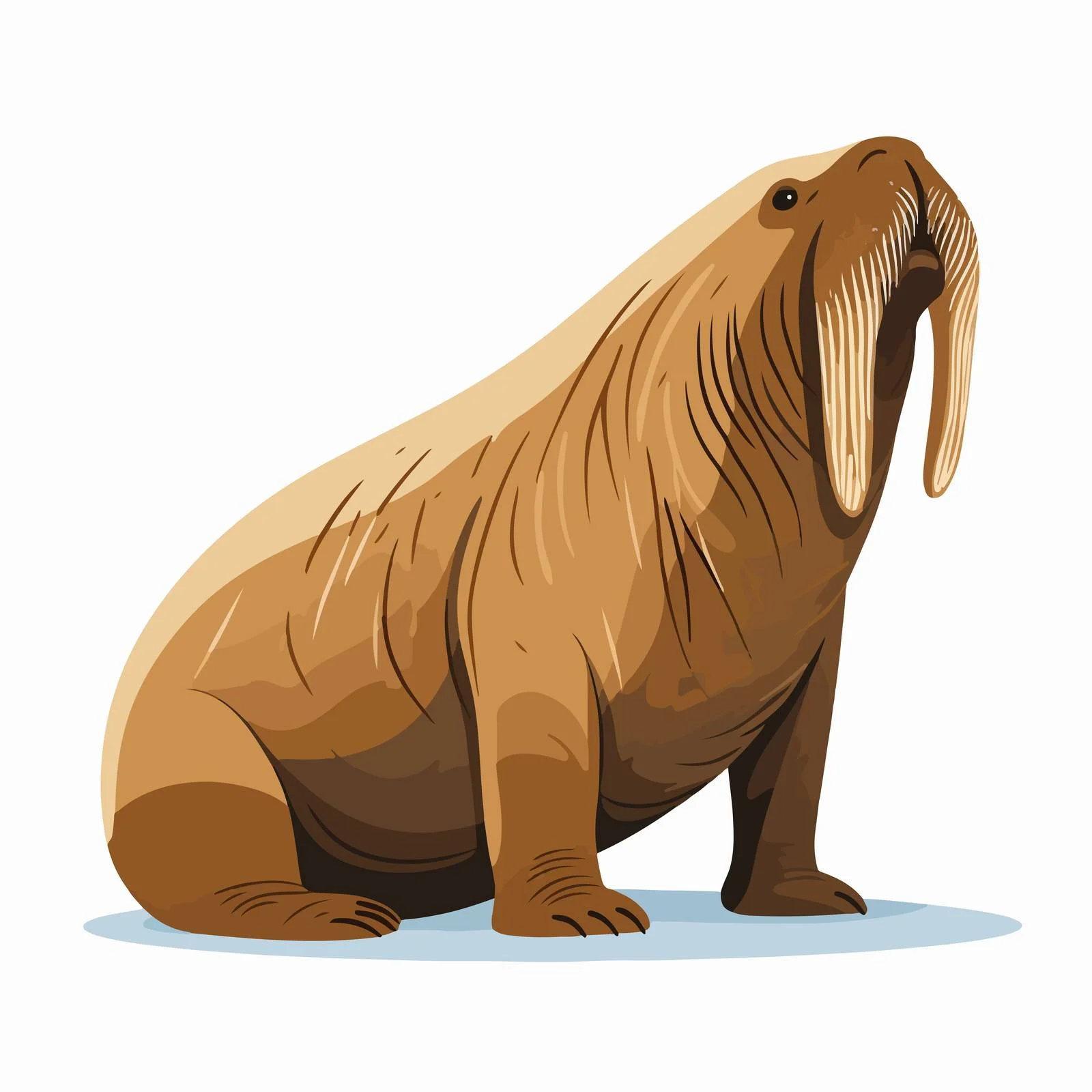 Nautical Attractive Walrus Flat Vector Design — free download from Dotvec