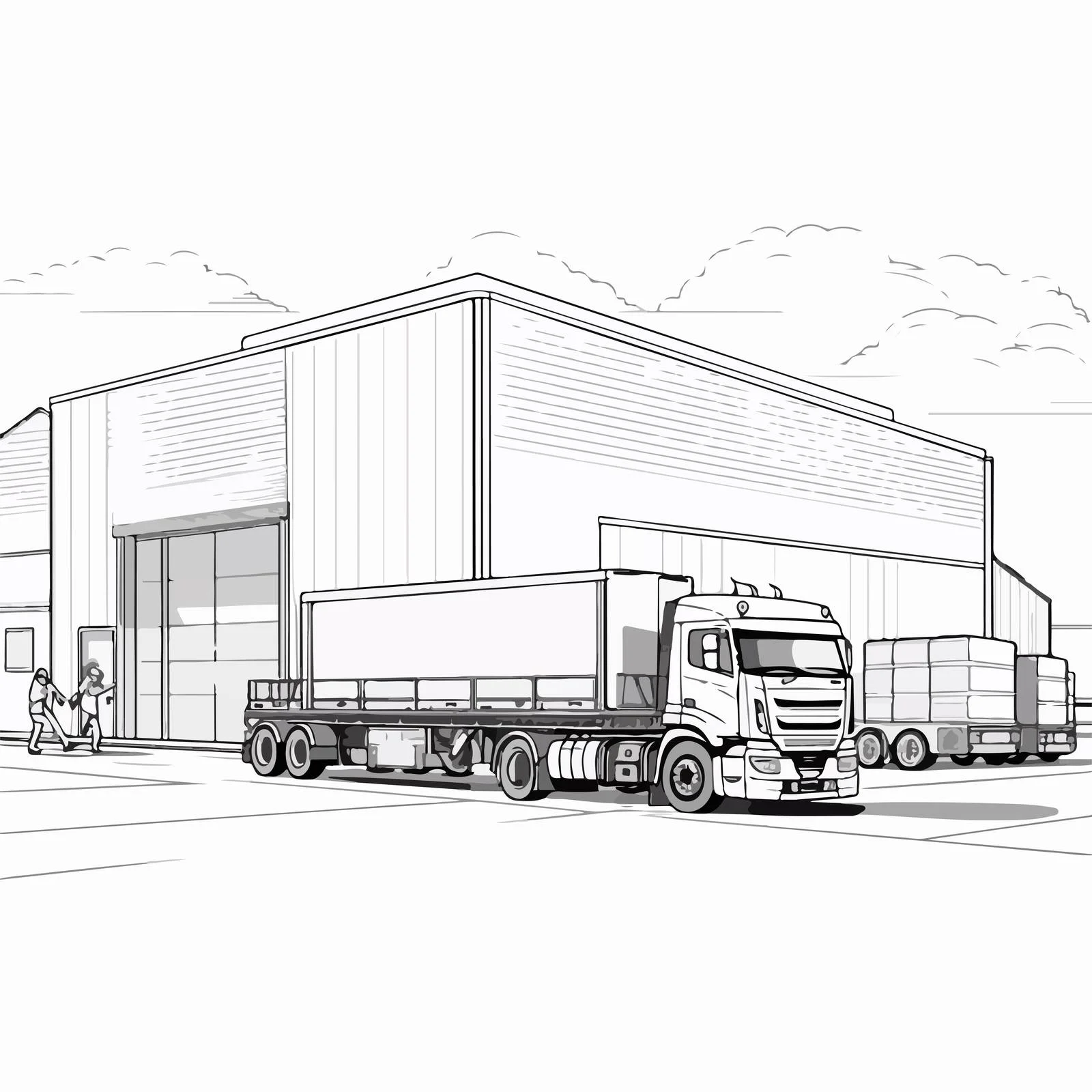 Industrial Worker at Warehouse with Roller Shutter — free download from Dotvec