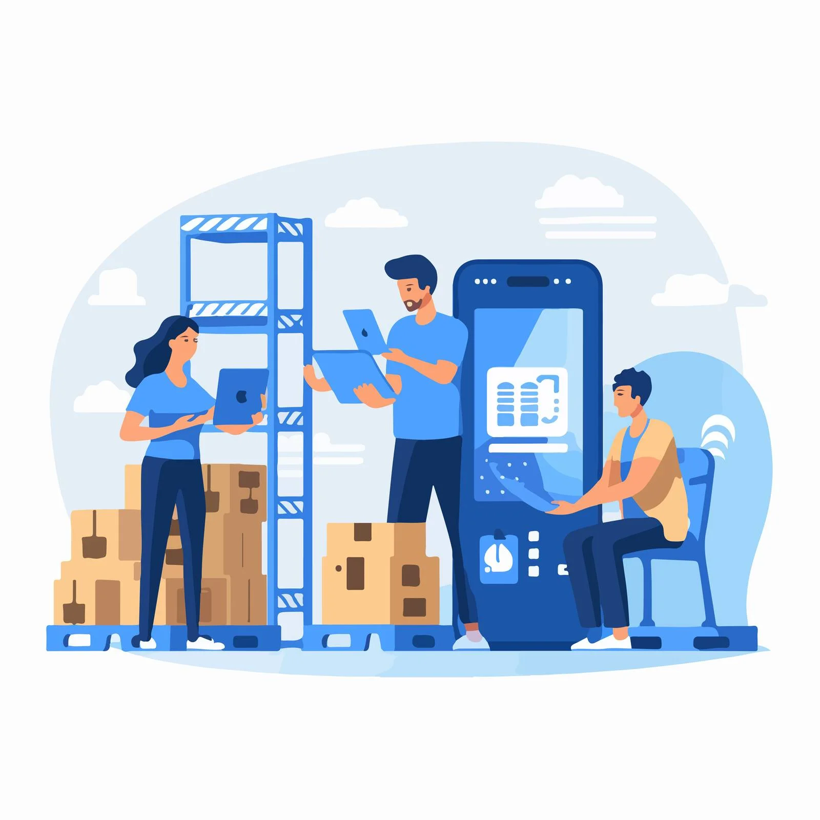 Quality Control Check on Cardboard Box — free download from Dotvec