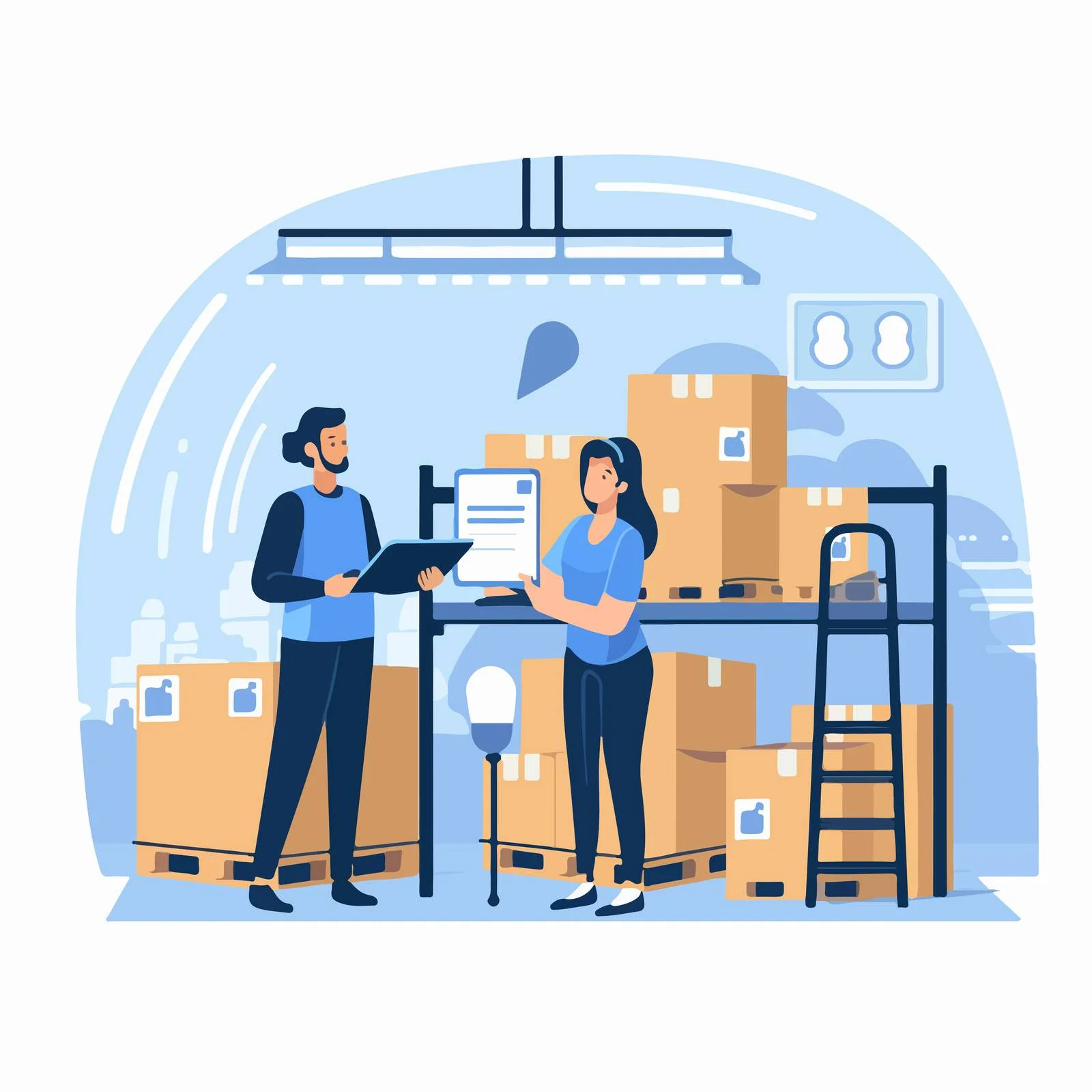 QR Code Scanning on Cardboard Box — free download from Dotvec