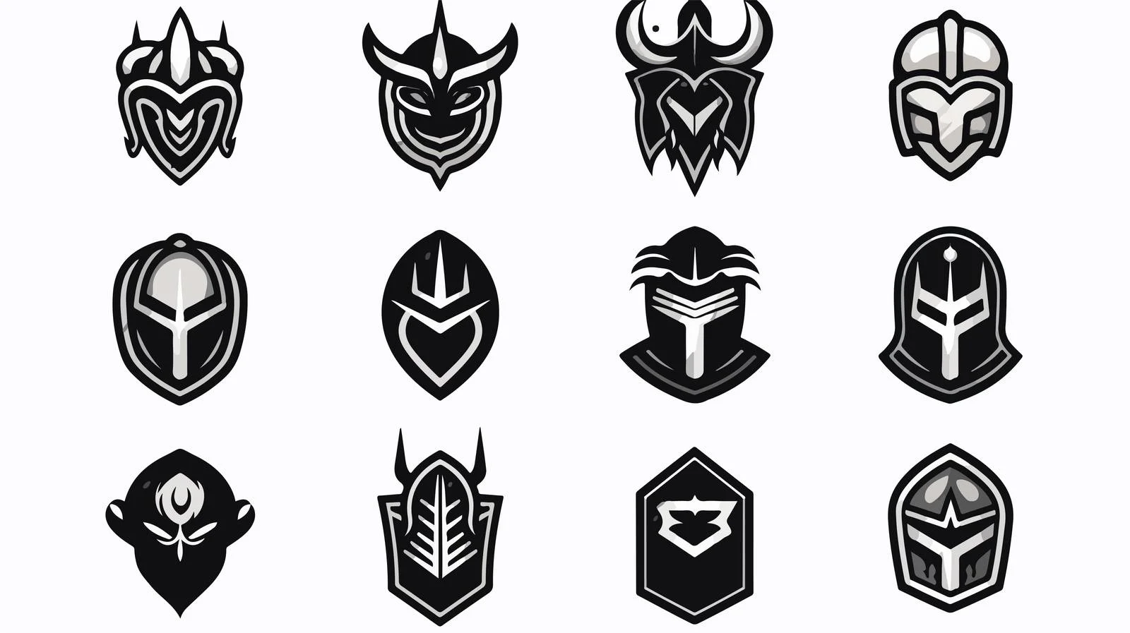 Warrior Helmets Icons Set — free download from Dotvec