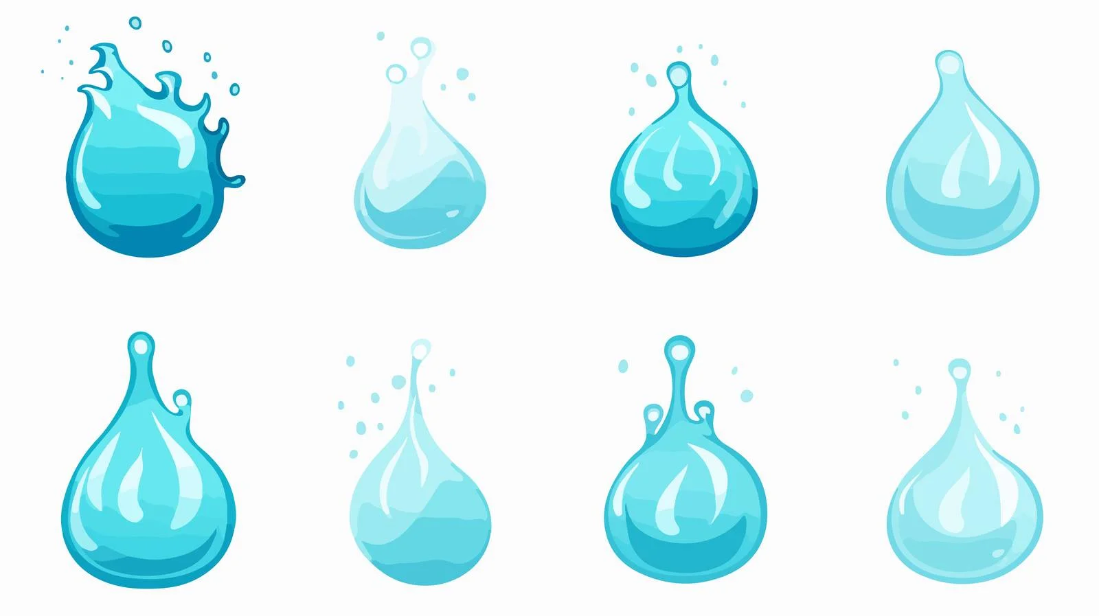 Water Splash Cartoon Stock Illustration — free download from Dotvec