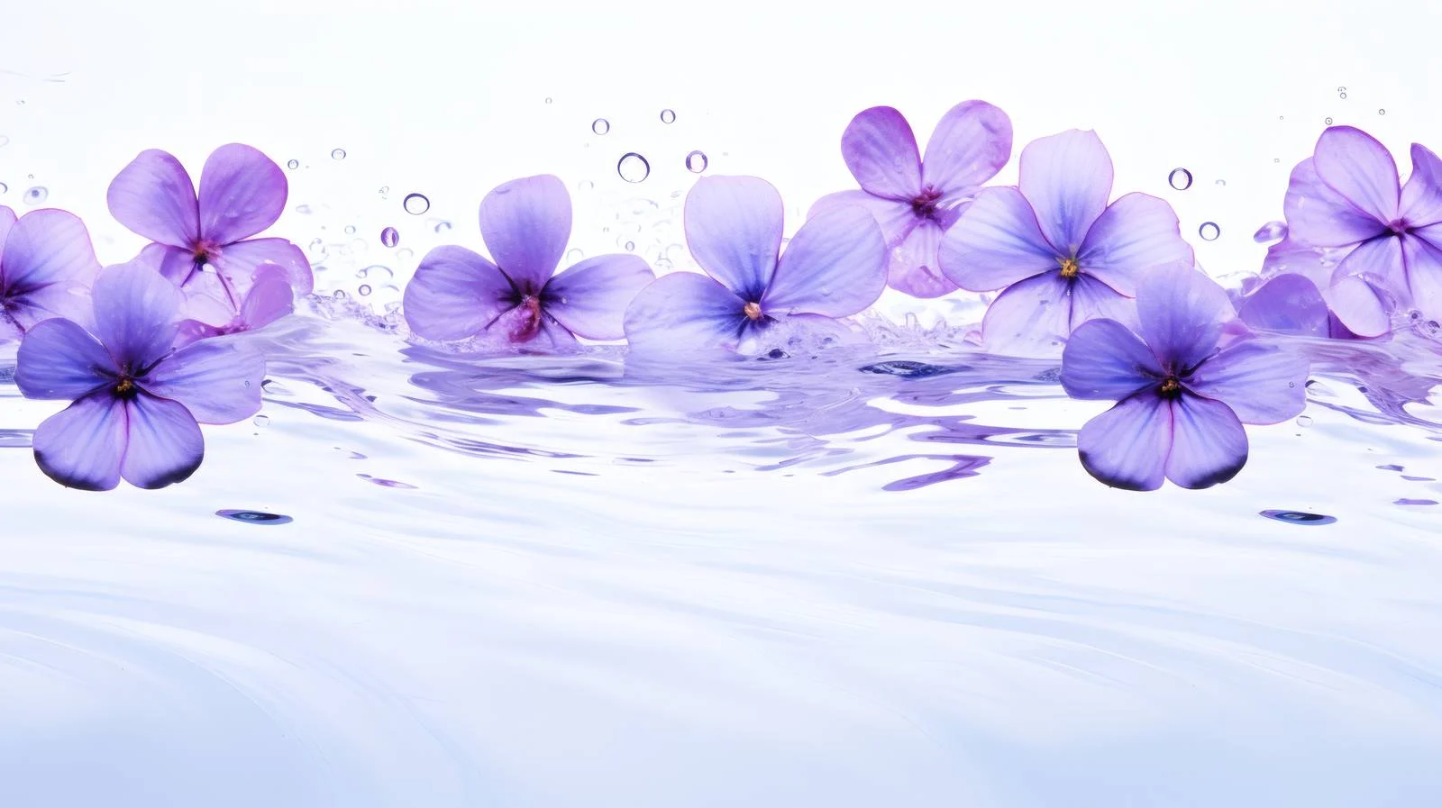 Serene Water Concept with Purple Blossoms — free download from Dotvec
