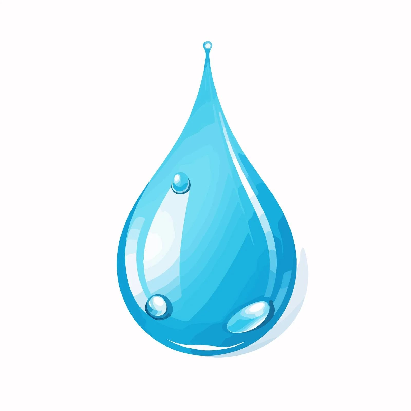 Elegant Water Drop Flowing Downward — free download from Dotvec