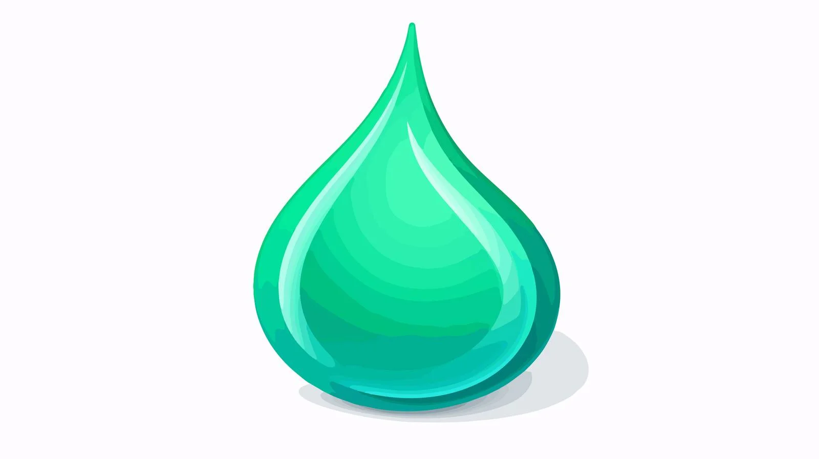 Green Water Droplet Icon — free download from Dotvec