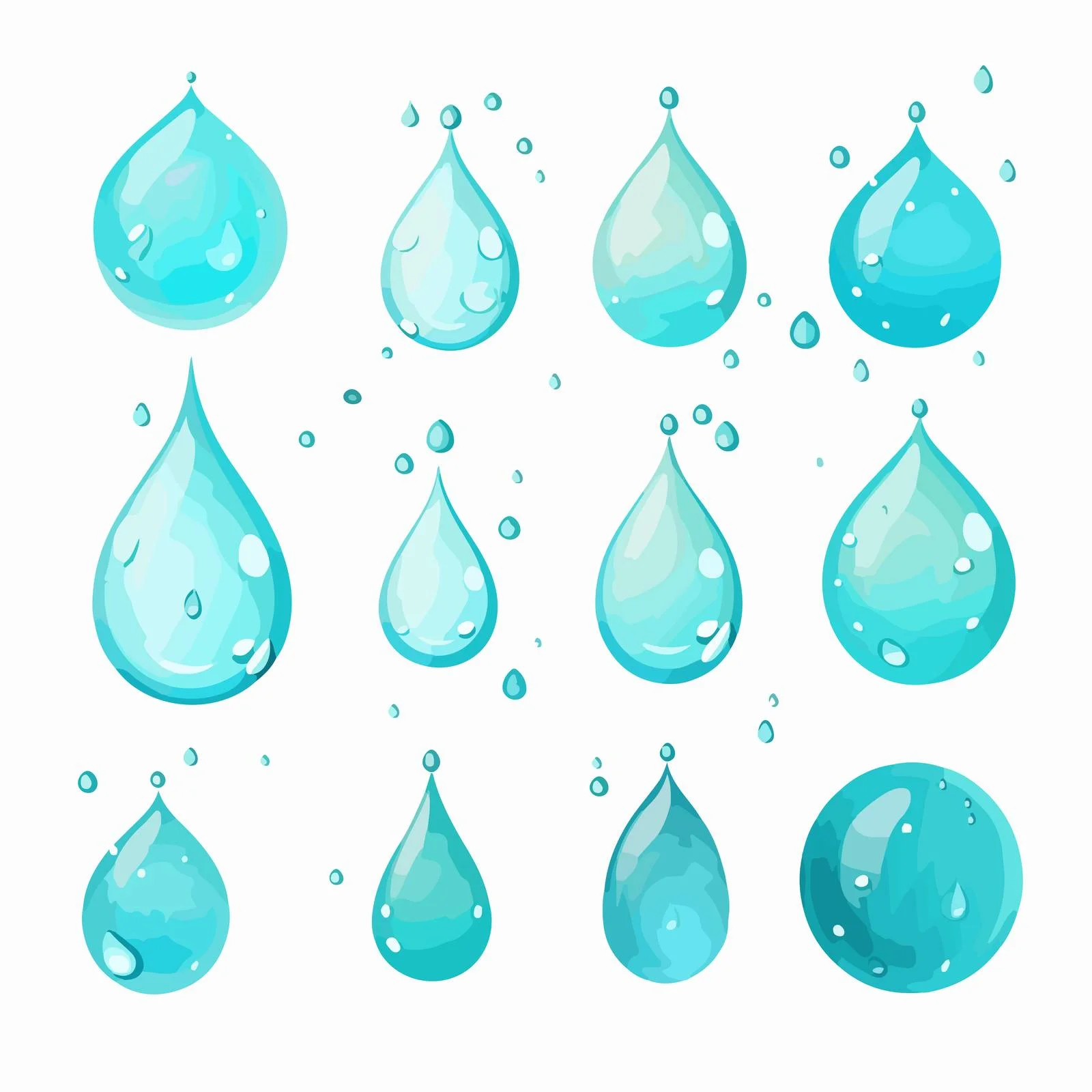 Pristine Water Droplets Arrangement from Above — free download from Dotvec
