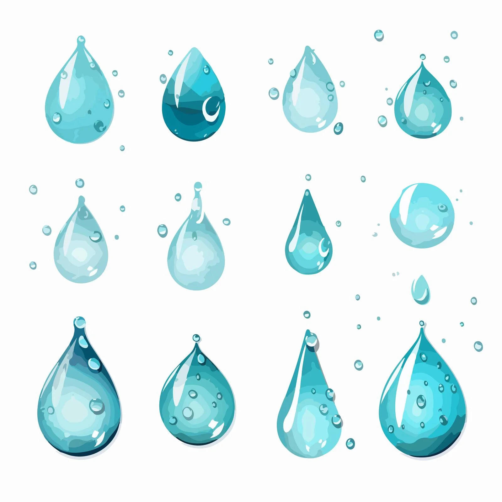 Crystal Clear Water Drops Aqua View — free download from Dotvec