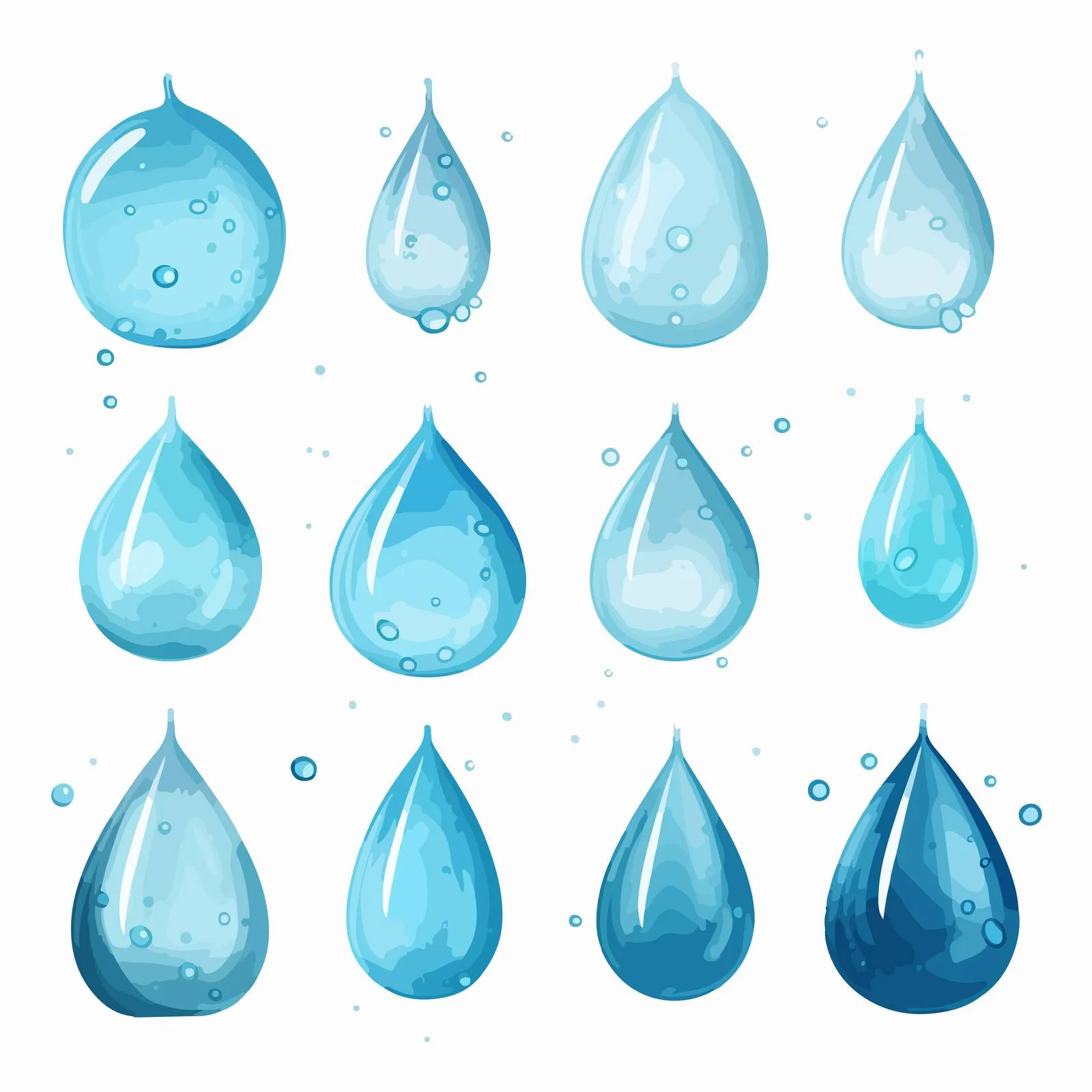 Clear Aqua Water Droplets Top View — free download from Dotvec