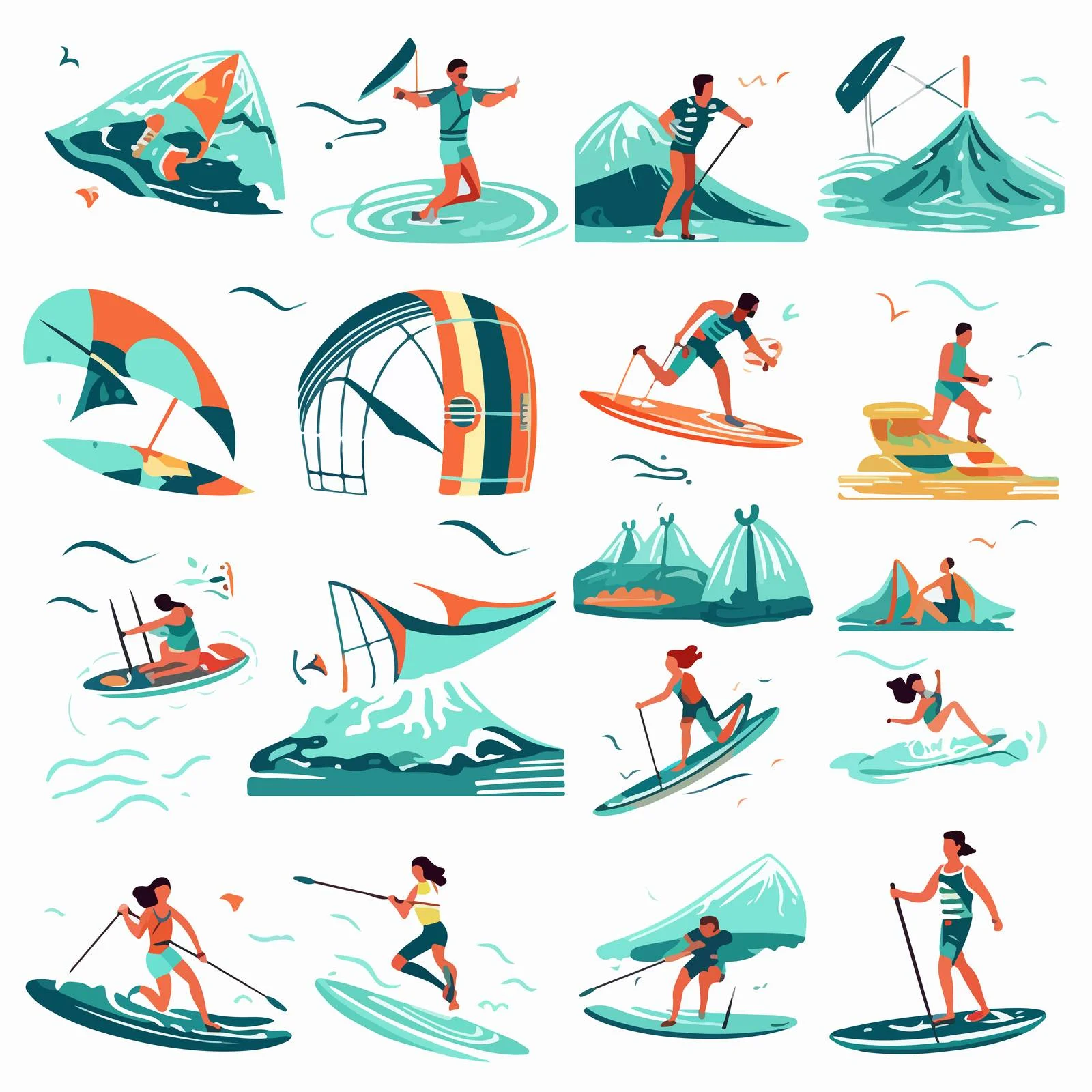 Thrilling Water Sports with Surfing Action — free download from Dotvec
