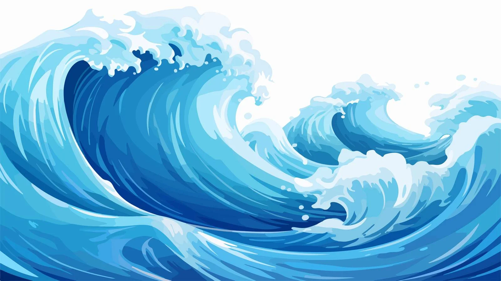 Swaying Water Waves Vector Illustration — free download from Dotvec