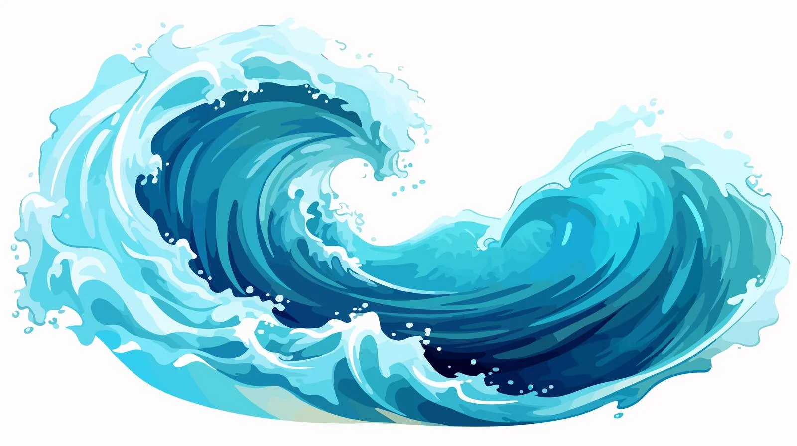 Swaying Water Waves Vector Graphic — free download from Dotvec