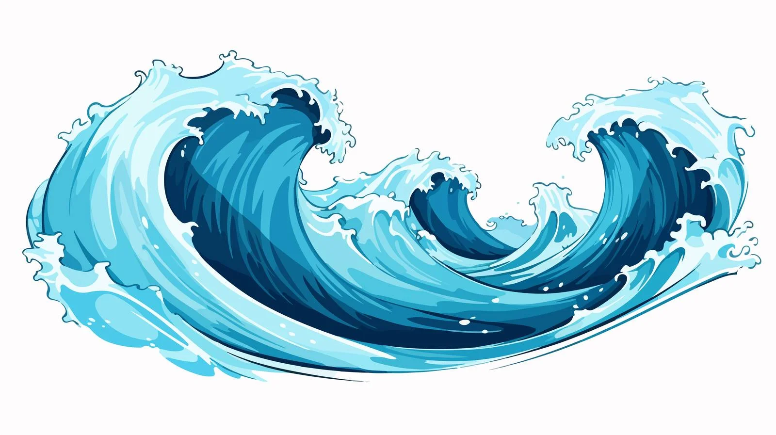 Ocean Wave Vector Motion Illustration — free download from Dotvec