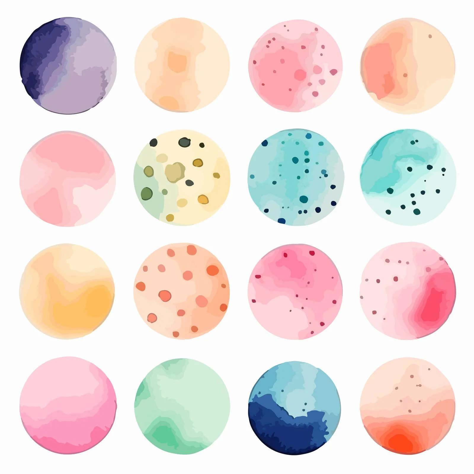 Pastel Watercolor Splashes Set — free download from Dotvec