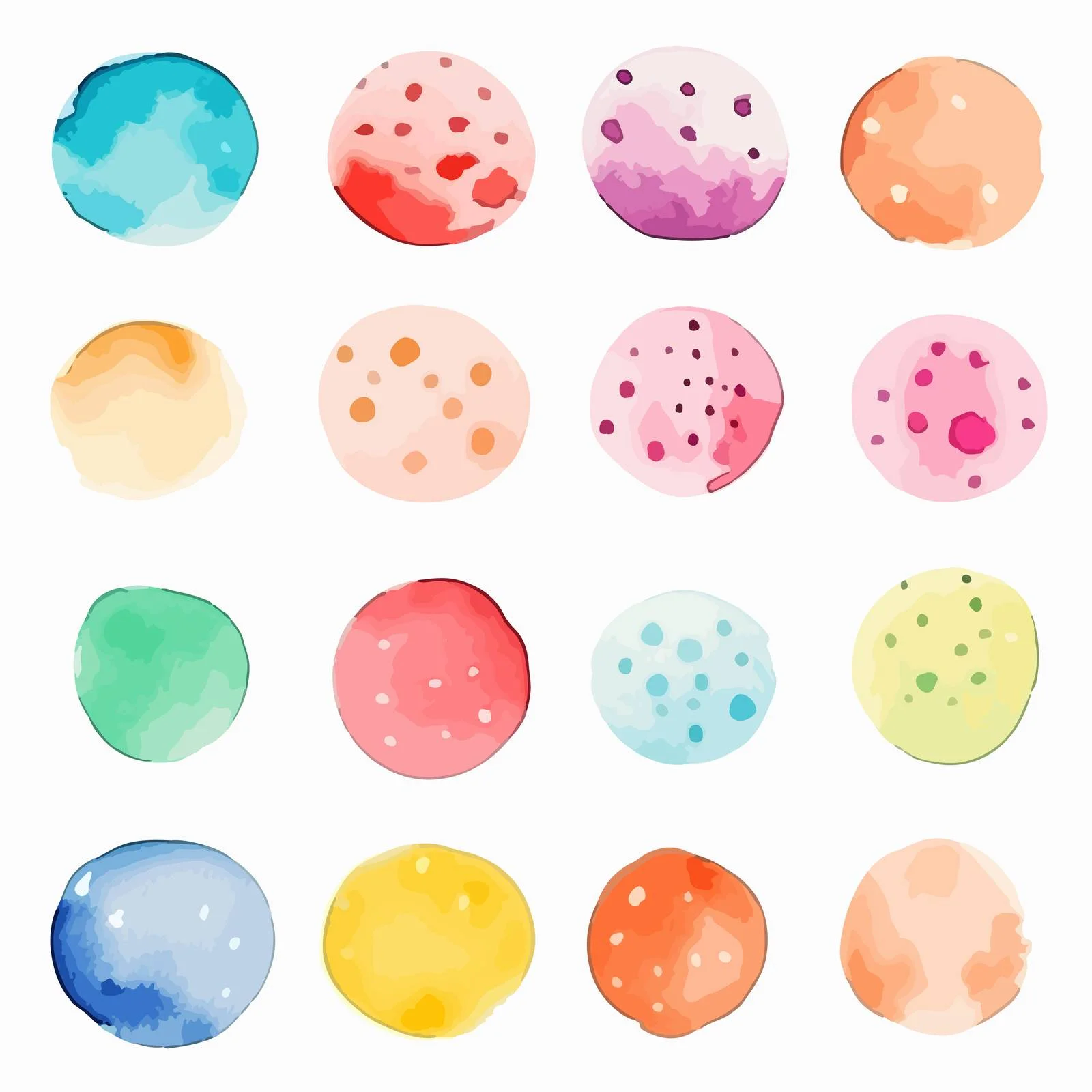 Pastel Watercolor Splash Stains Collection — free download from Dotvec