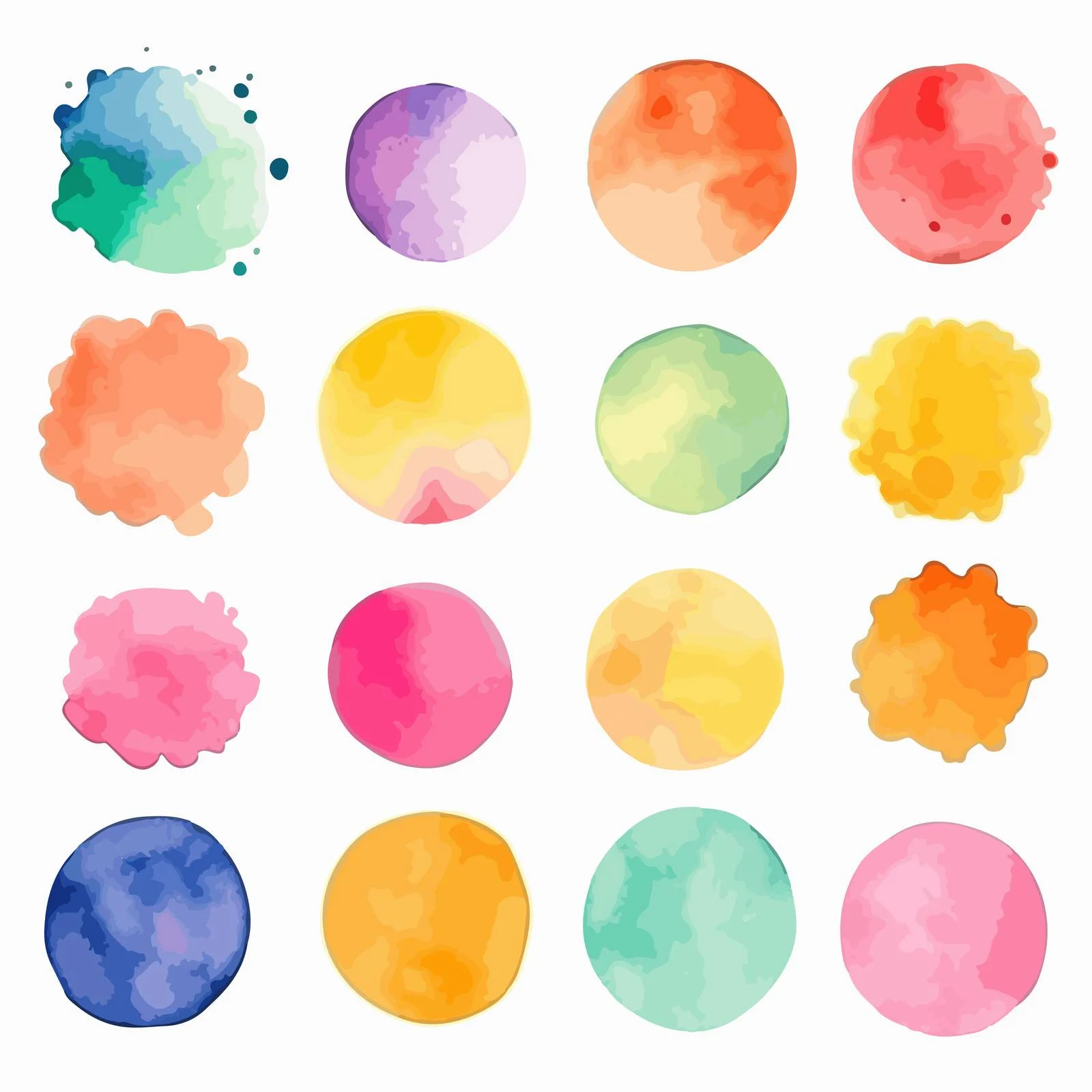 Vibrant Watercolor Spots Collection — free download from Dotvec