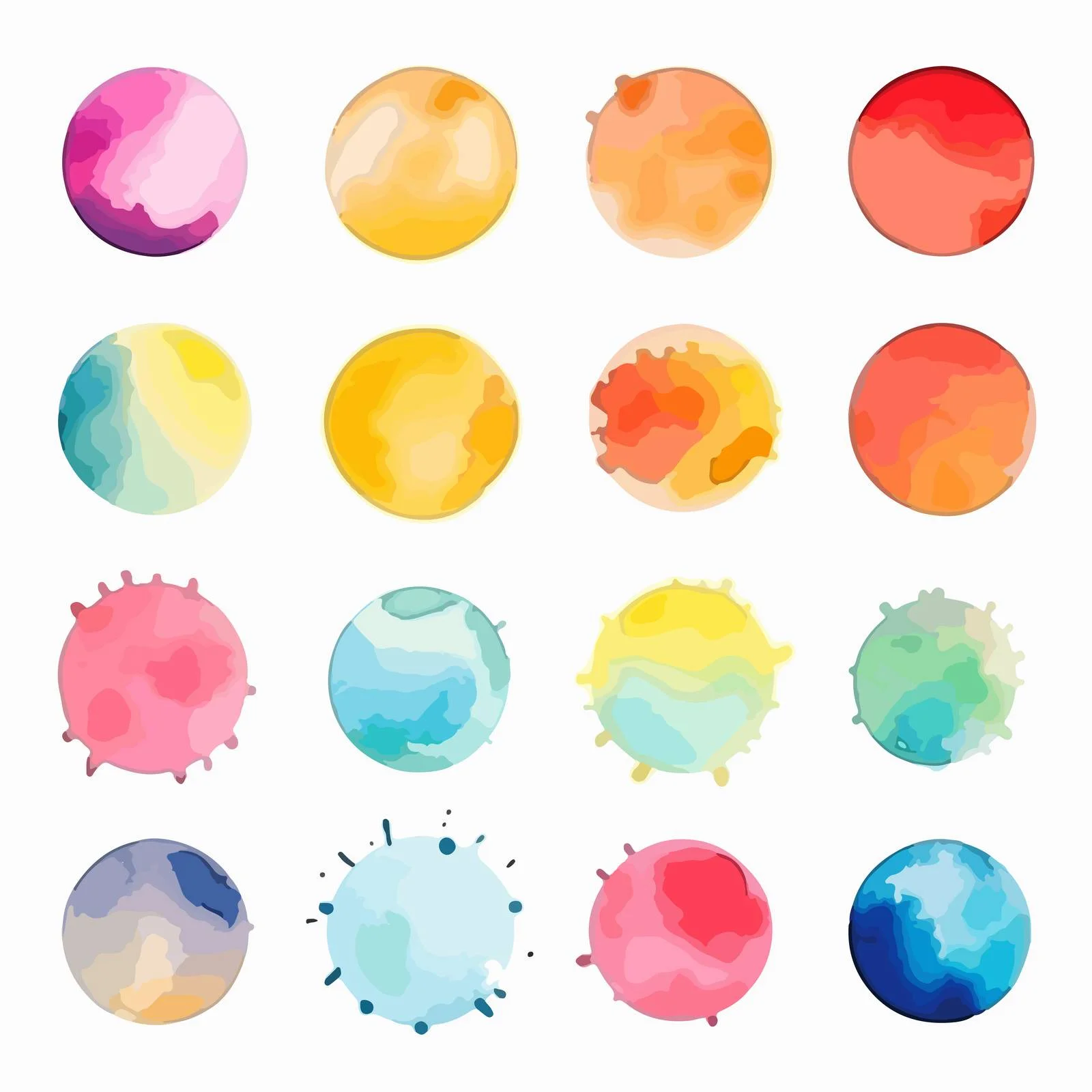 Vibrant Watercolor Spots Collection — free download from Dotvec