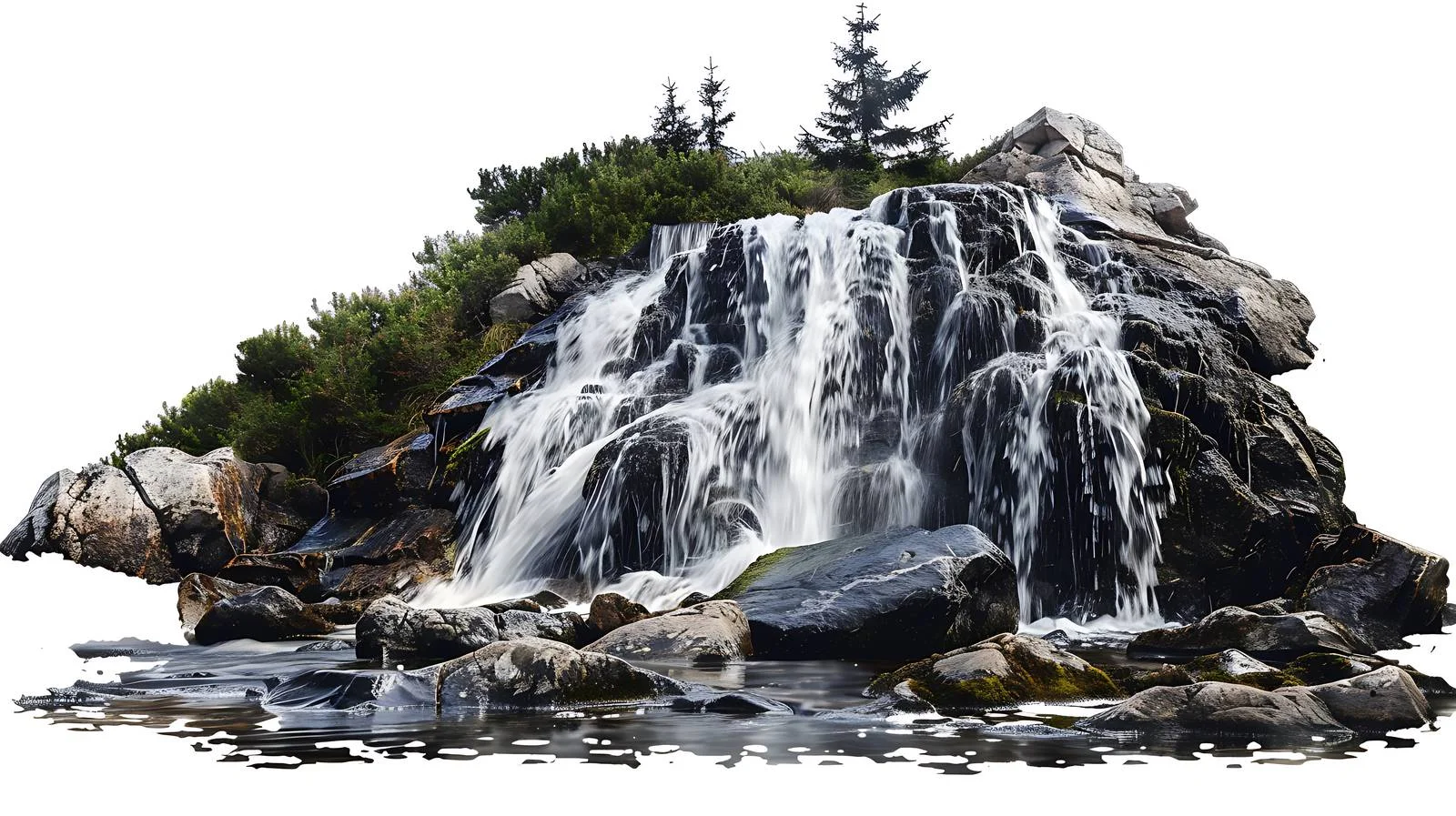 Majestic Szklarki Waterfall in the Mountains — free download from Dotvec