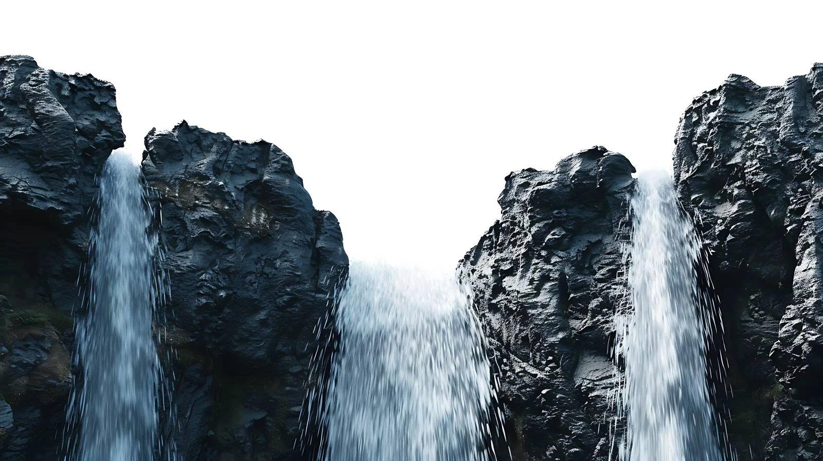 Majestic mountain waterfall cascades down valley — free download from Dotvec