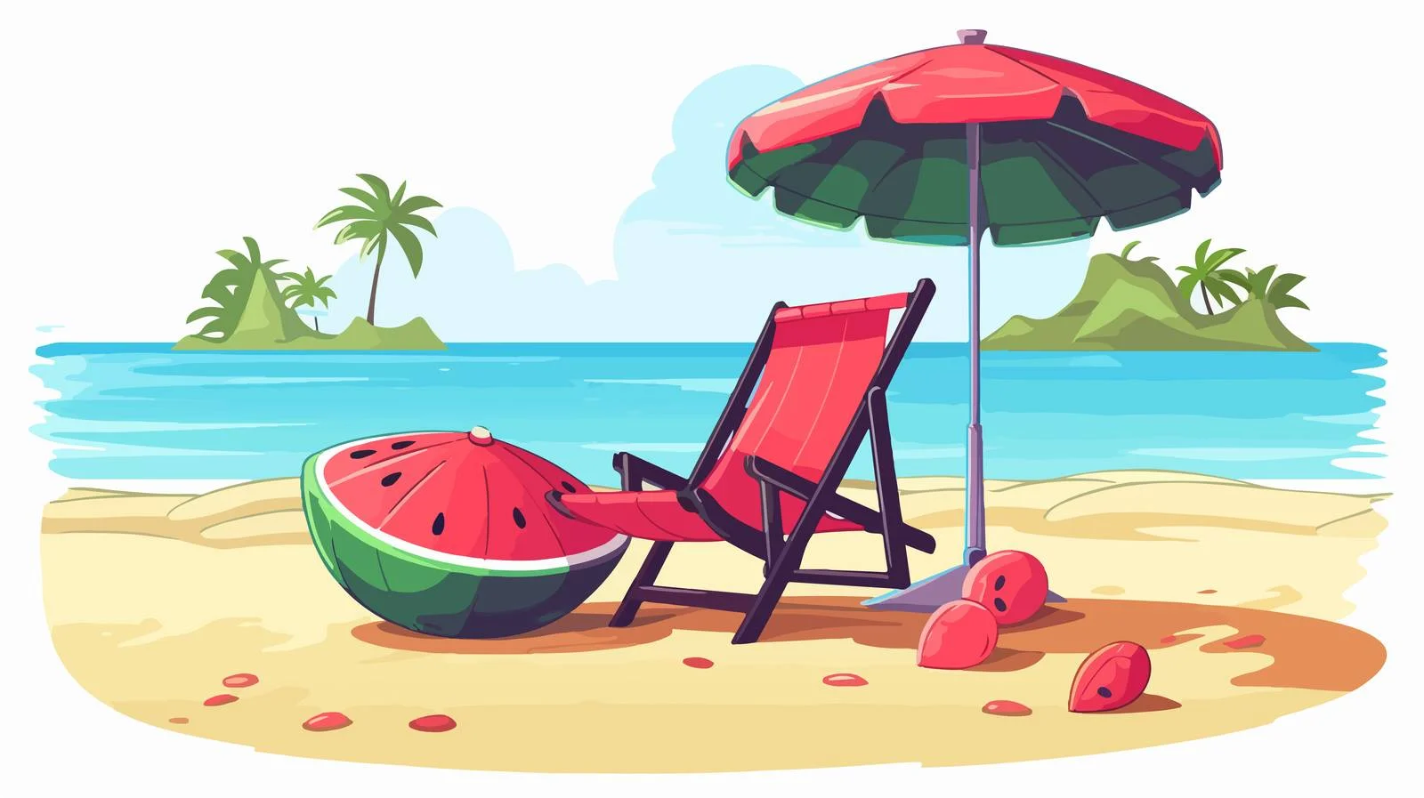 Summer Relaxation Vector Illustration — free download from Dotvec