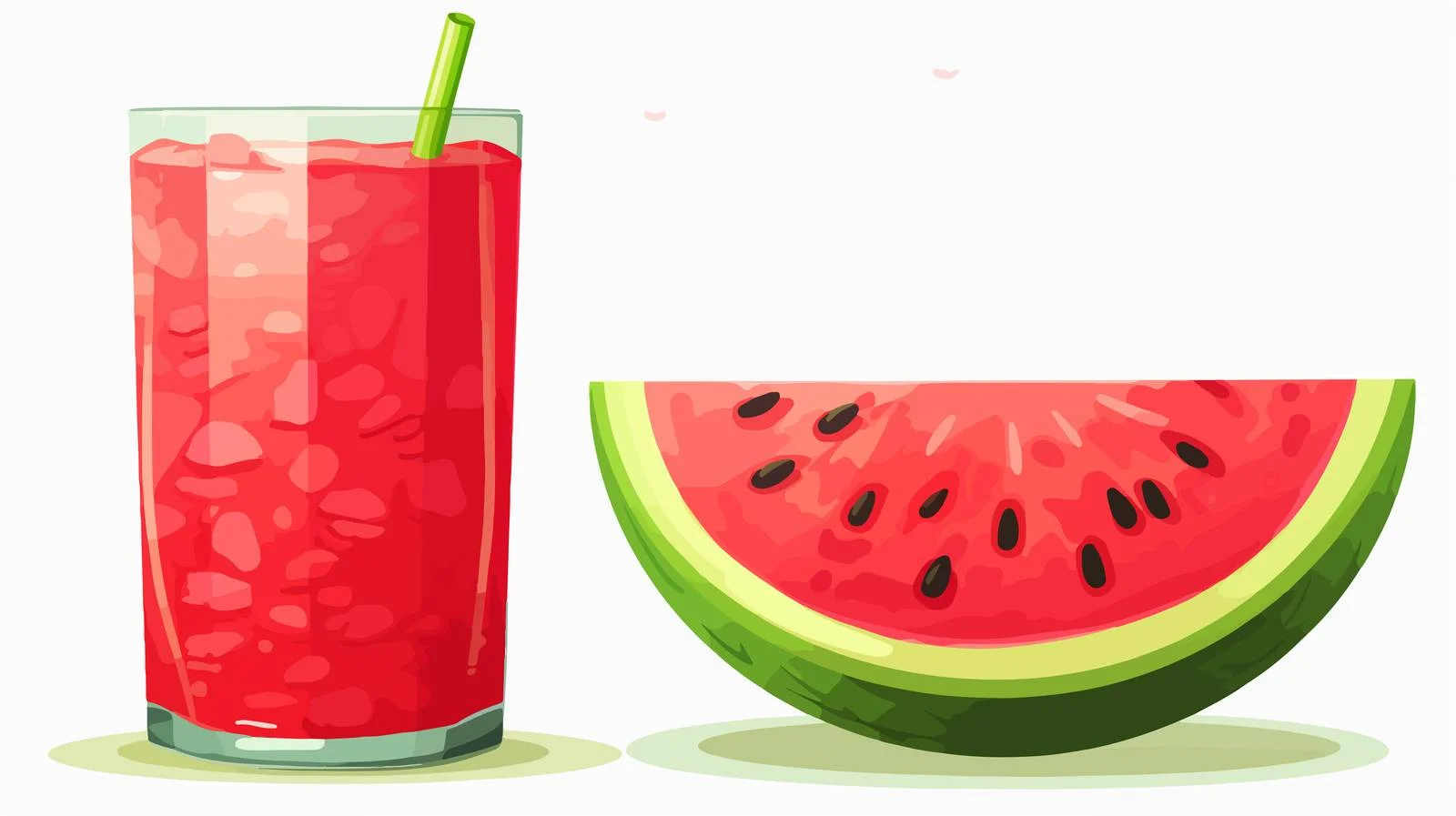 Watermelon Juice Vector Illustration — free download from Dotvec
