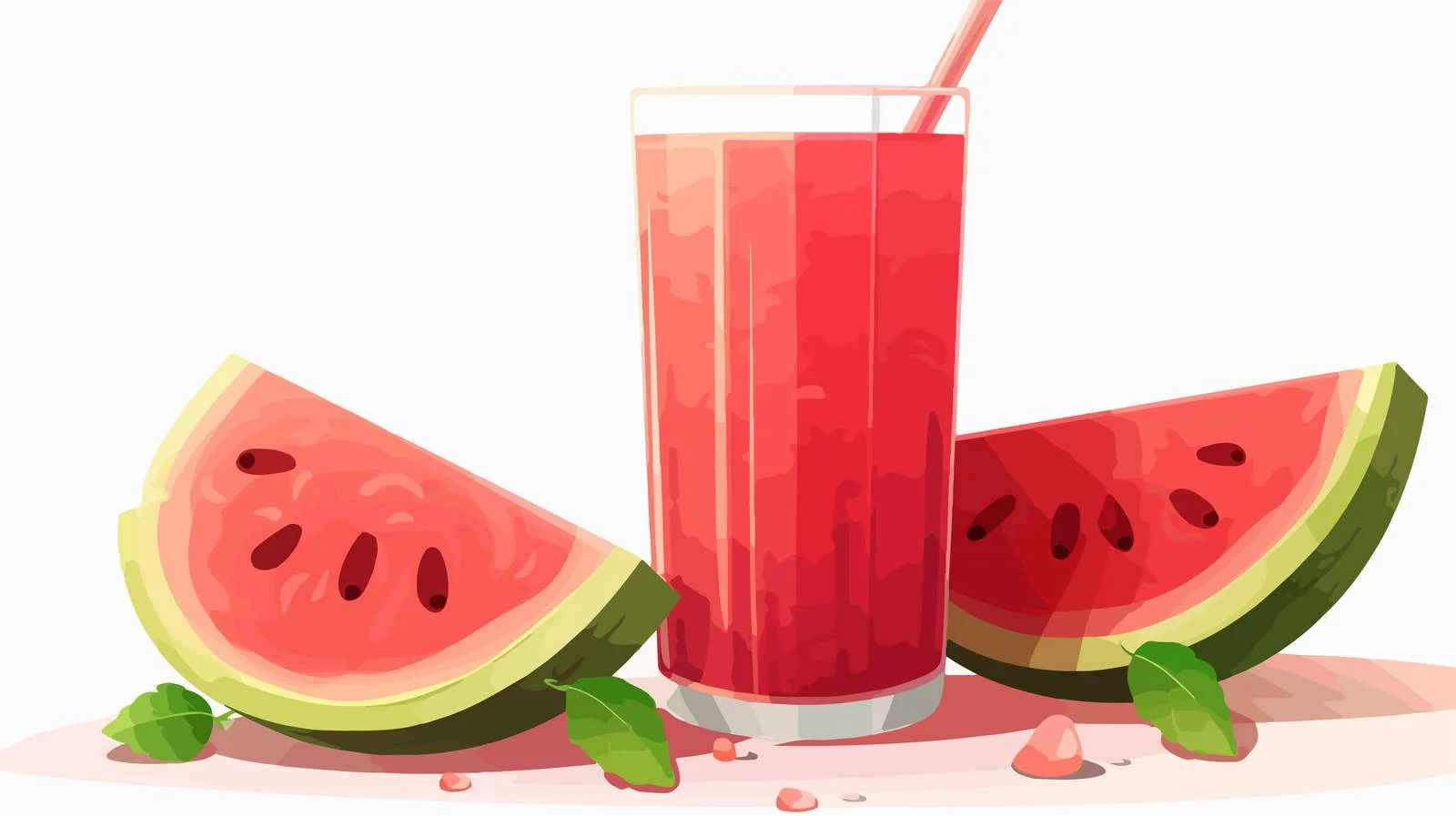 Watermelon Juice Vector Illustration — free download from Dotvec