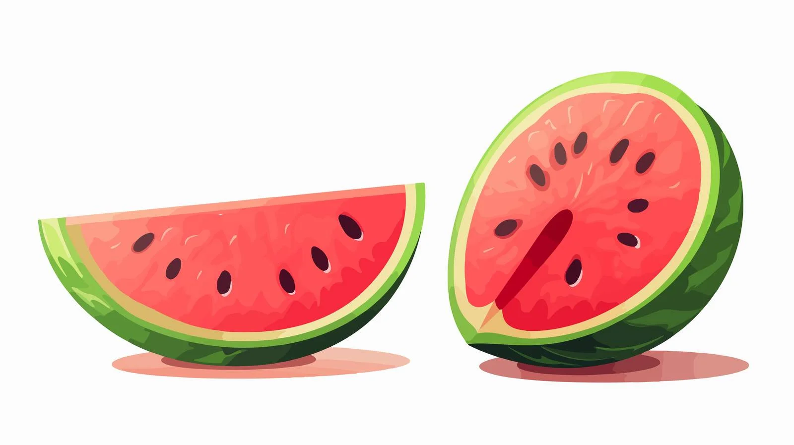 Sliced Red Watermelon Vector Illustration — free download from Dotvec