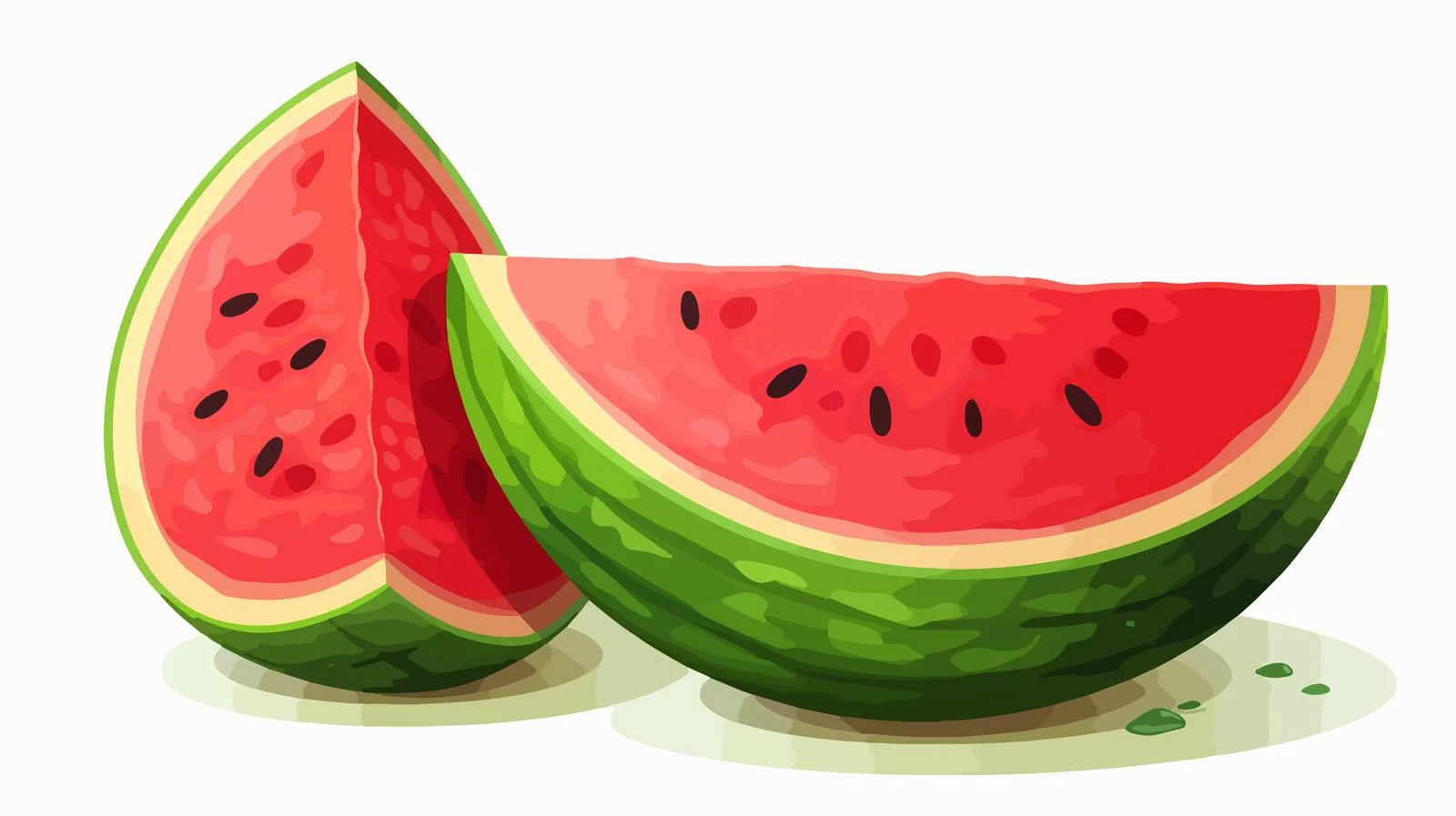 Fresh Watermelon Slice Vector Illustration — free download from Dotvec