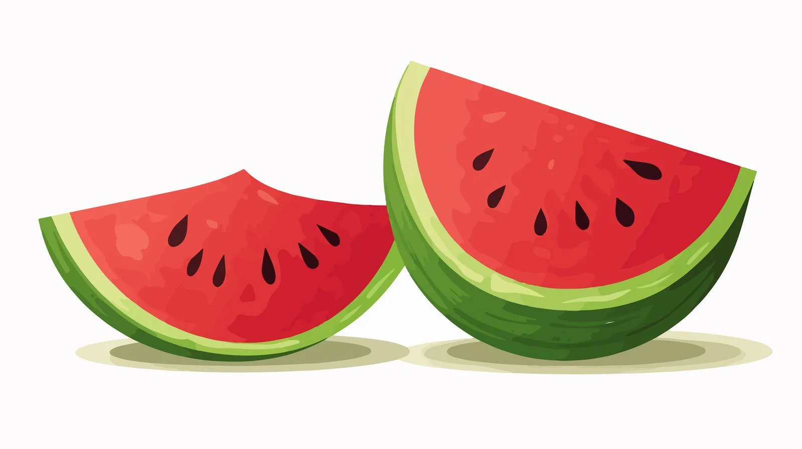 Fresh Watermelon Halves Vector Illustration — free download from Dotvec