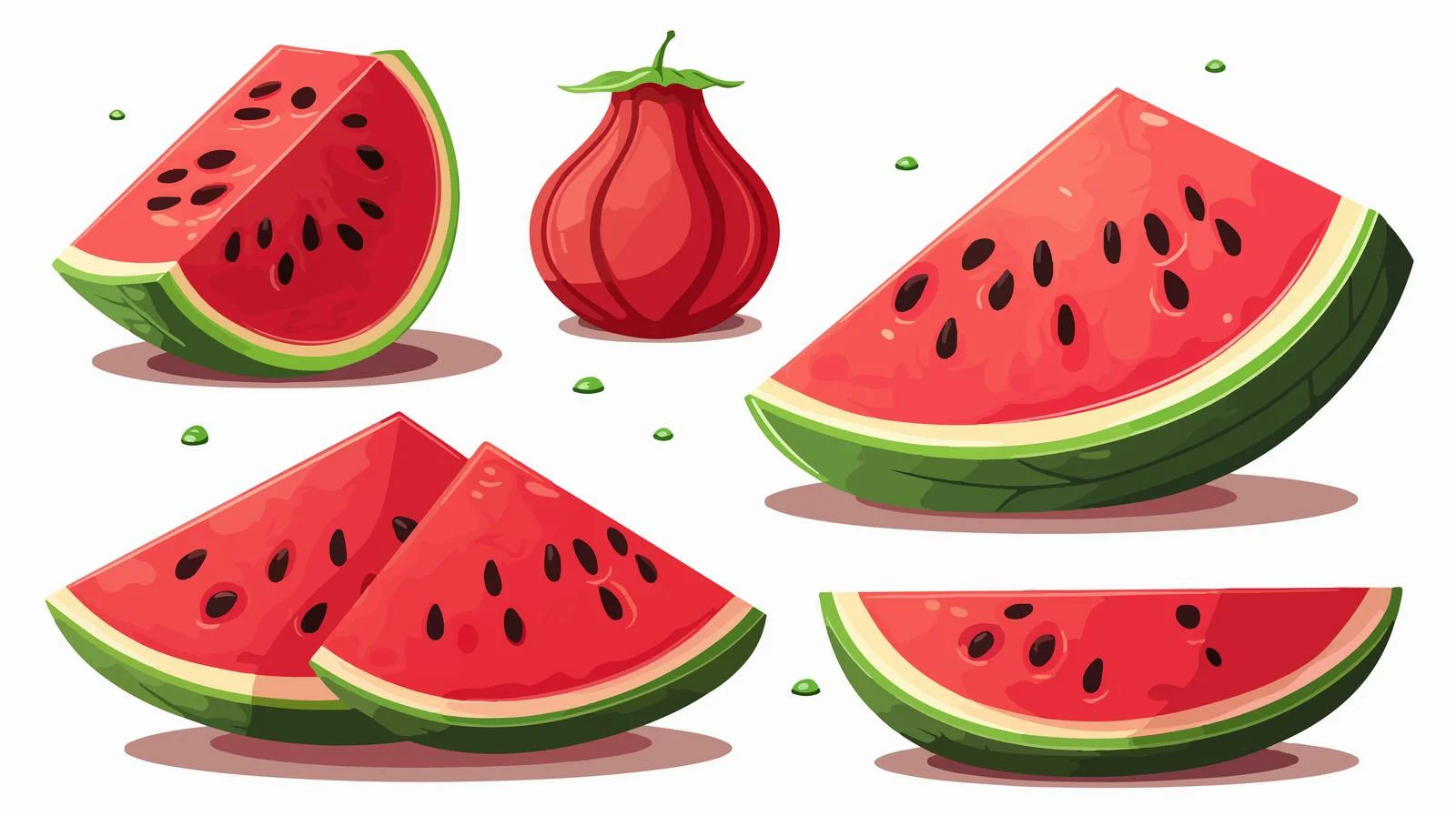 Sliced Watermelon Vector Illustration — free download from Dotvec