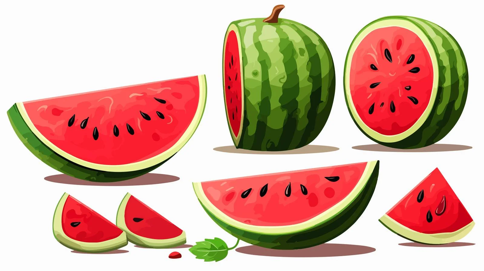 Watermelon Fruit Vector Illustration — free download from Dotvec