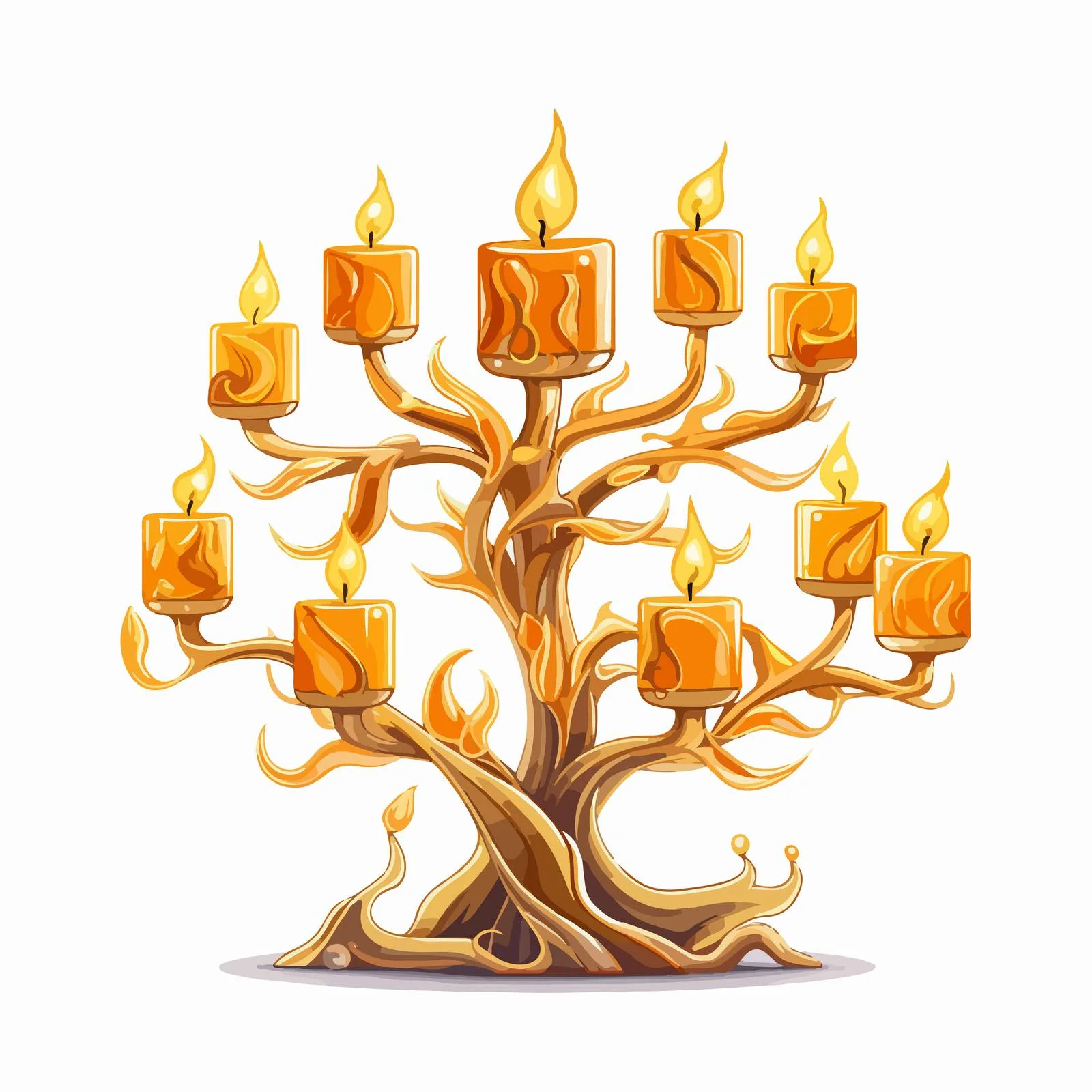 Ornate Candleholder with Wax Candles — free download from Dotvec