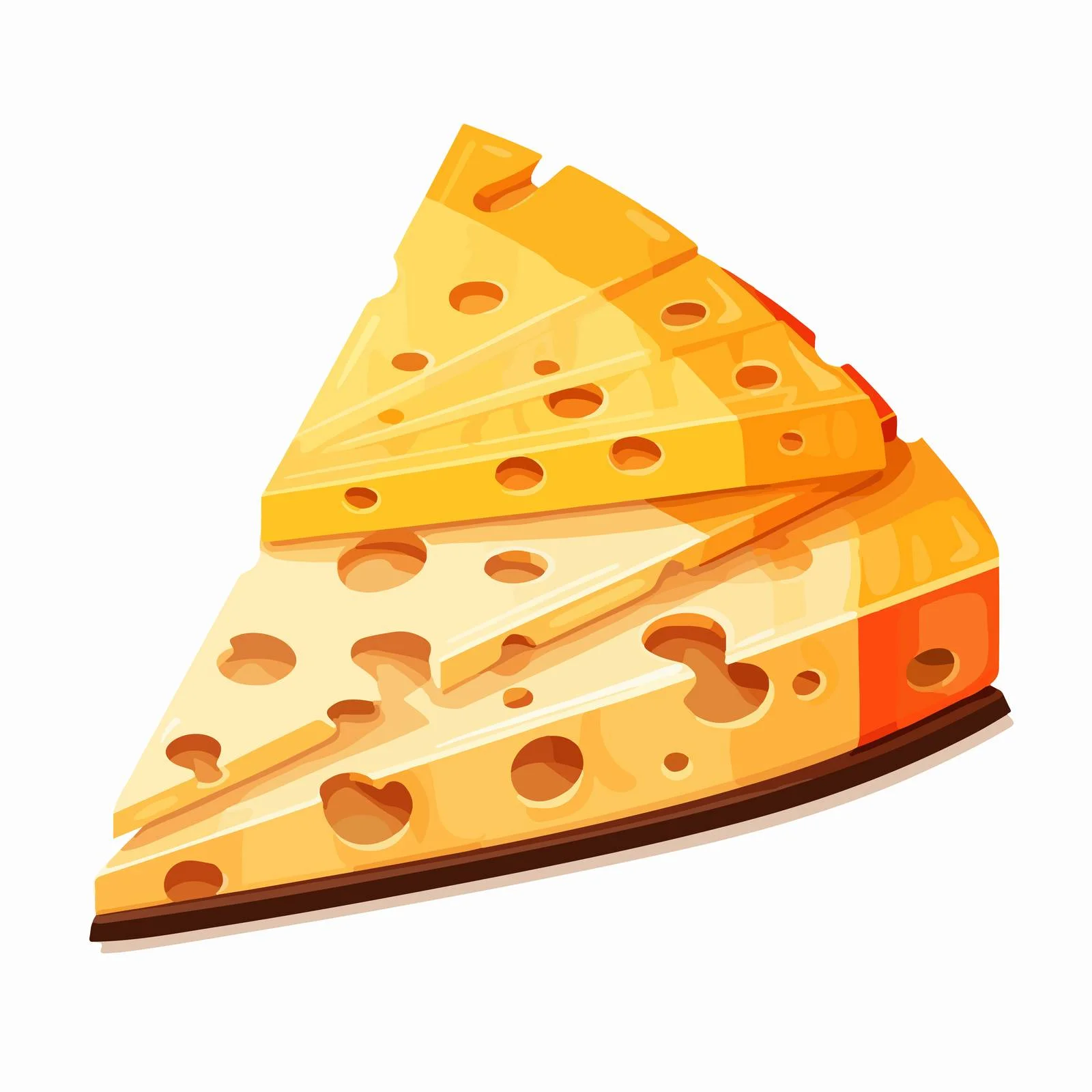 Premium Maasdam Cheese Wheel and Slice — free download from Dotvec