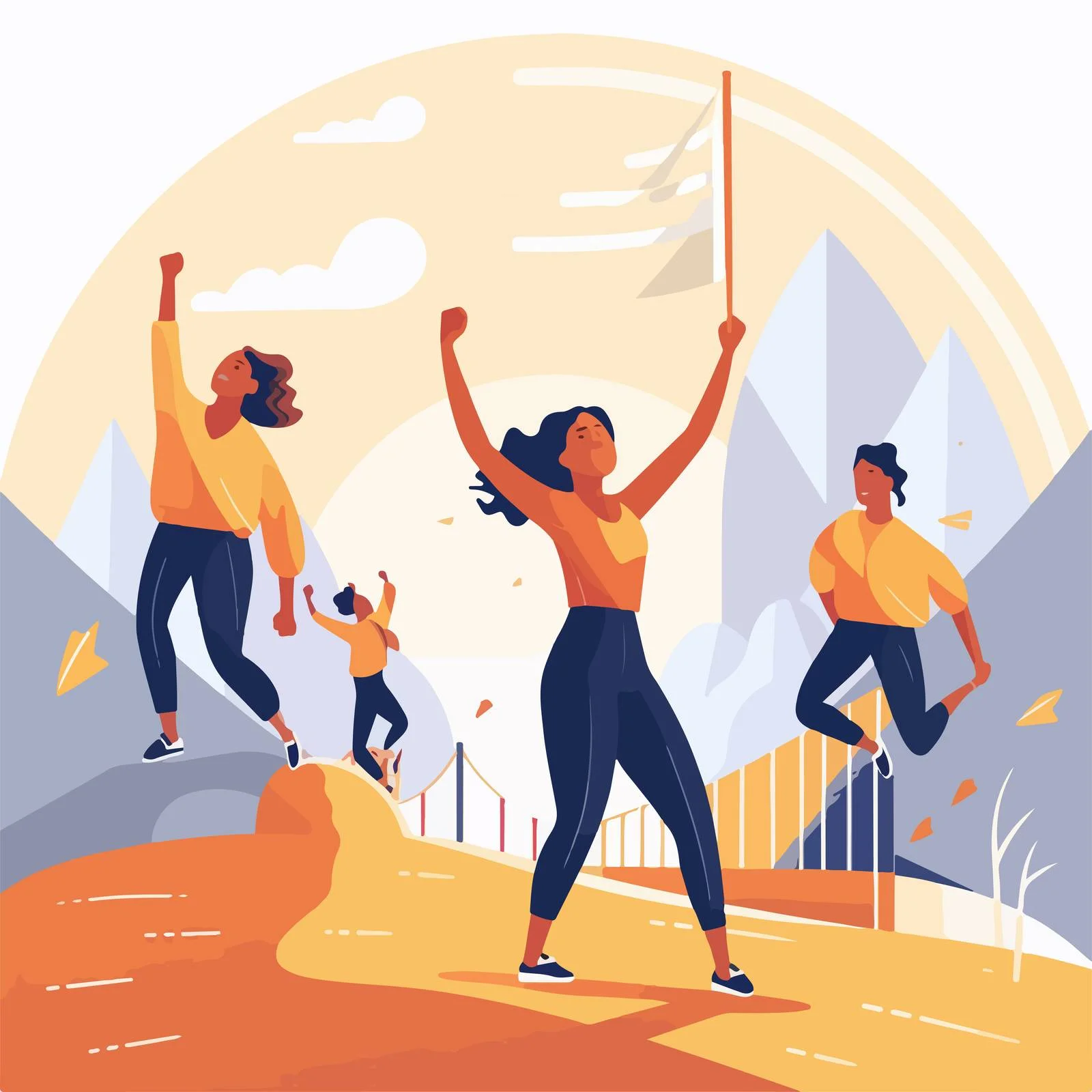 Declining participation in competitive group activity — free download from Dotvec