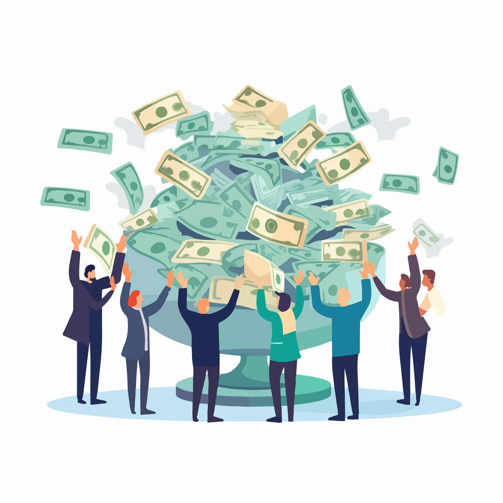 Prosperous hand holding stack of money — free download from Dotvec