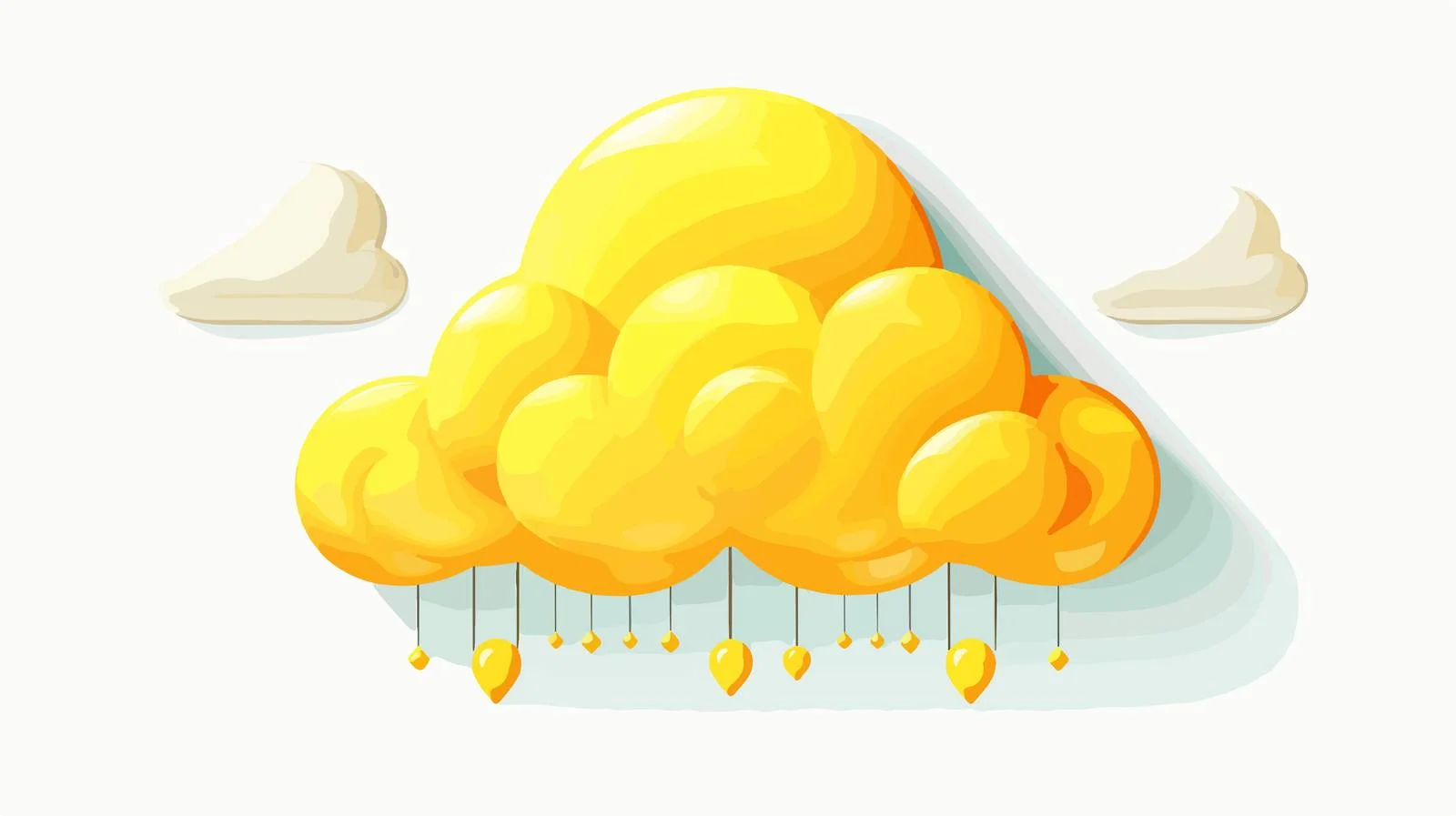 Weather Forecast: Sun Behind Cloud with Rain — free download from Dotvec