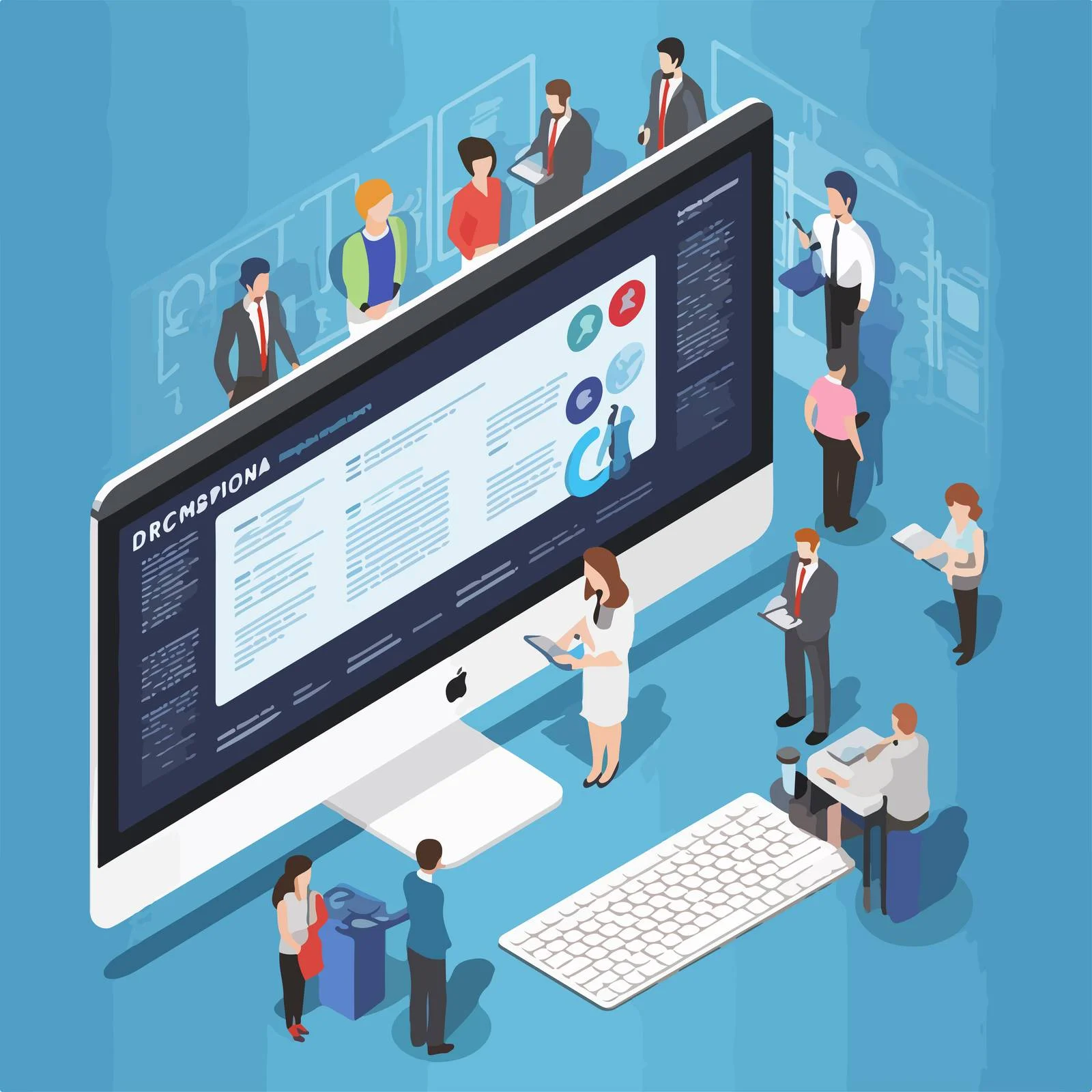 Professional Web Banner with Standing Couple — free download from Dotvec