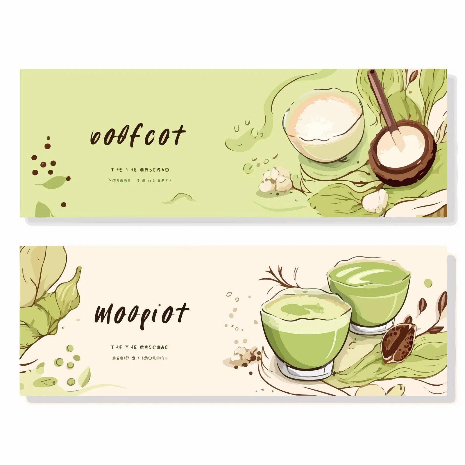 Delicious Matcha Food and Drinks Banner — free download from Dotvec