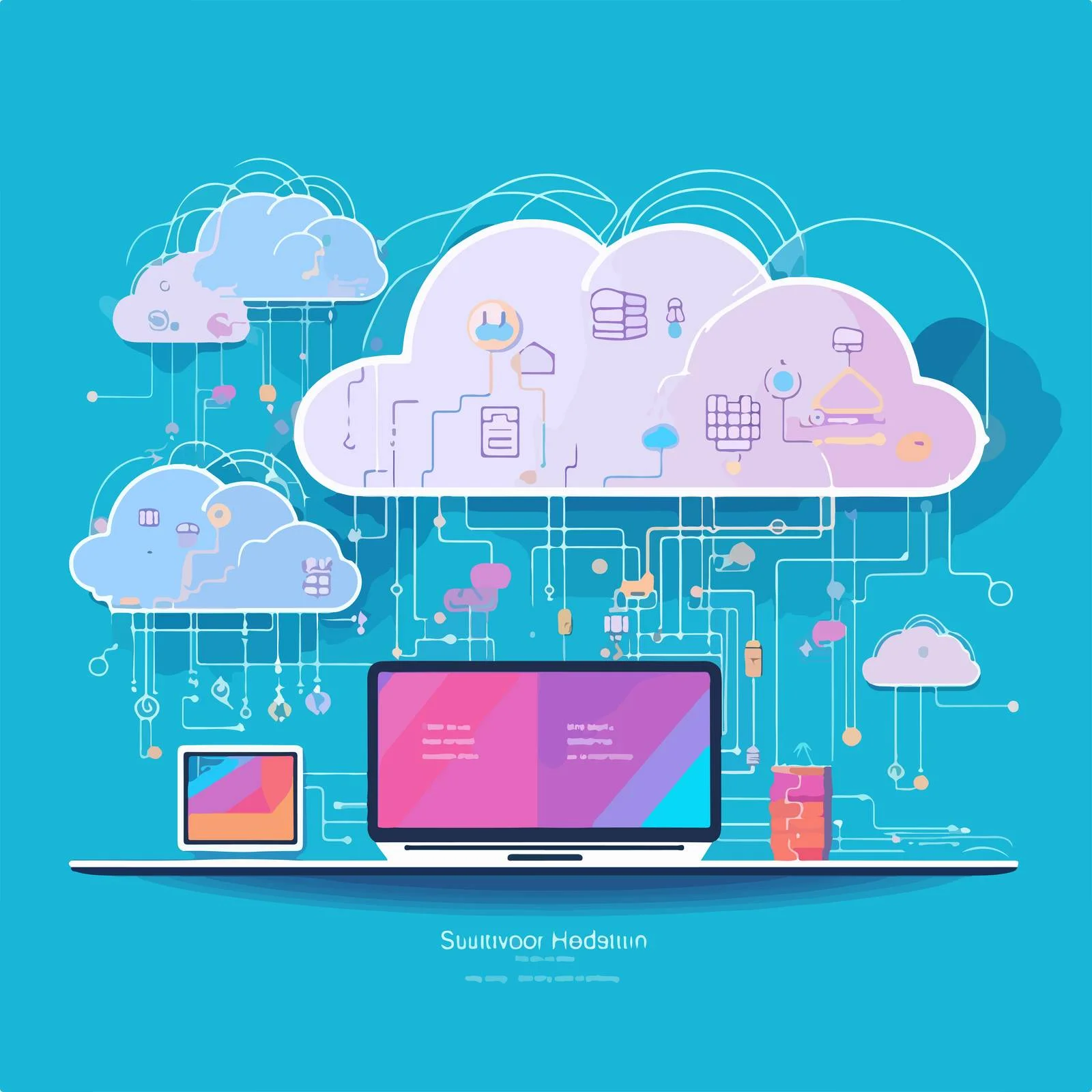 Networked Electronic Device Web Banner Template — free download from Dotvec