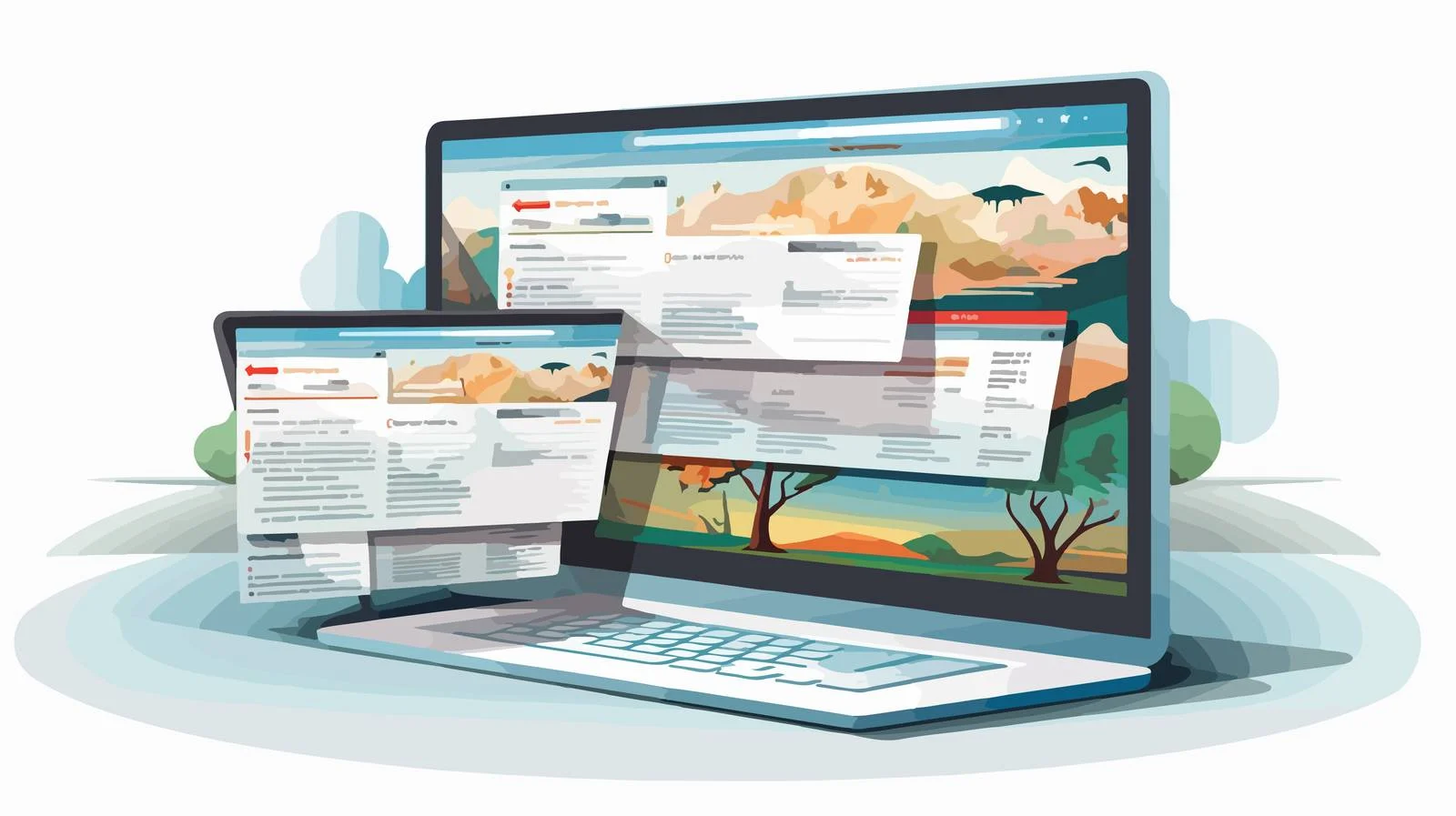 Digital Marketing Browser Mockup — free download from Dotvec