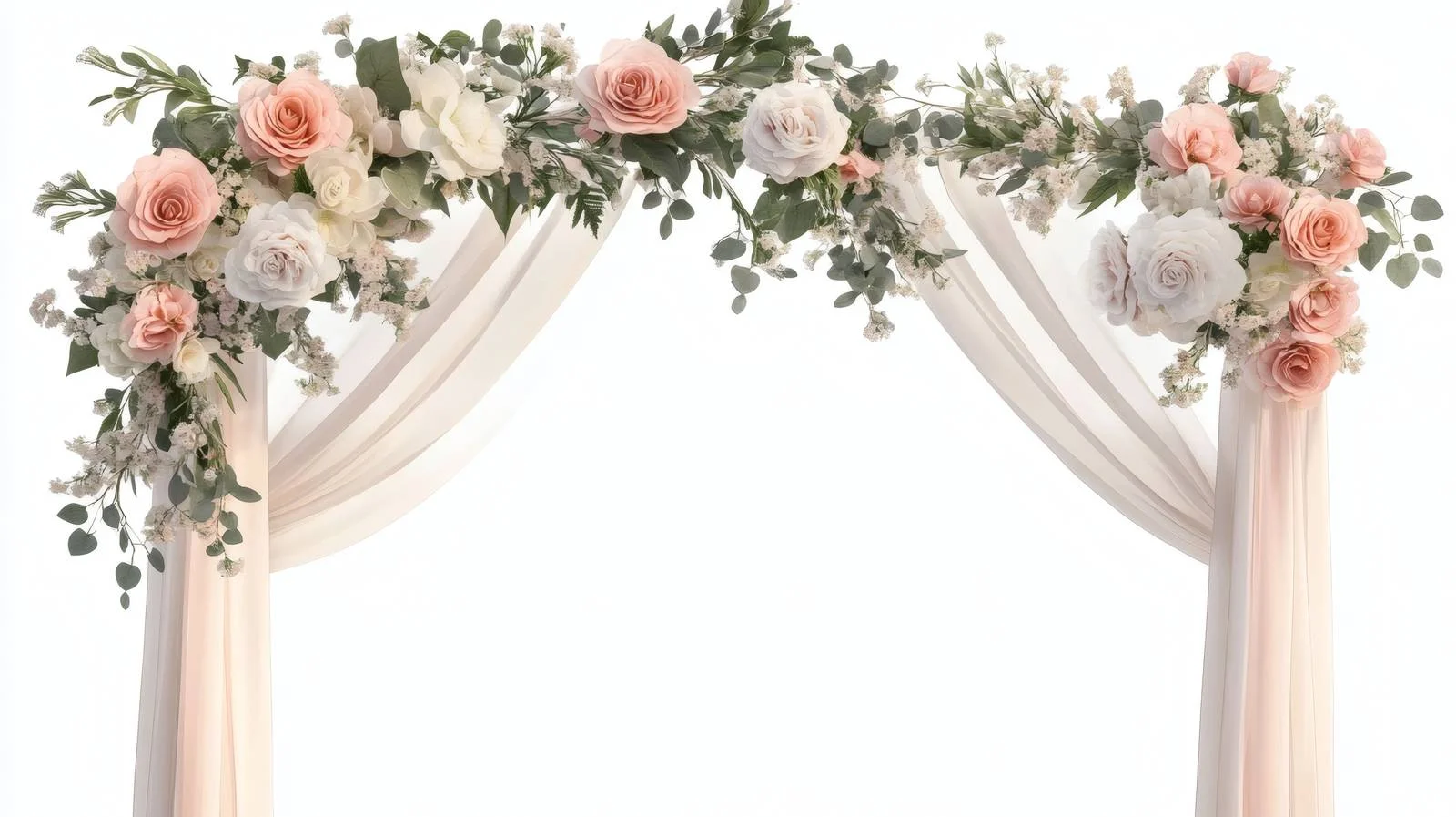 Elegant Wedding Arch with White Flowers — free download from Dotvec