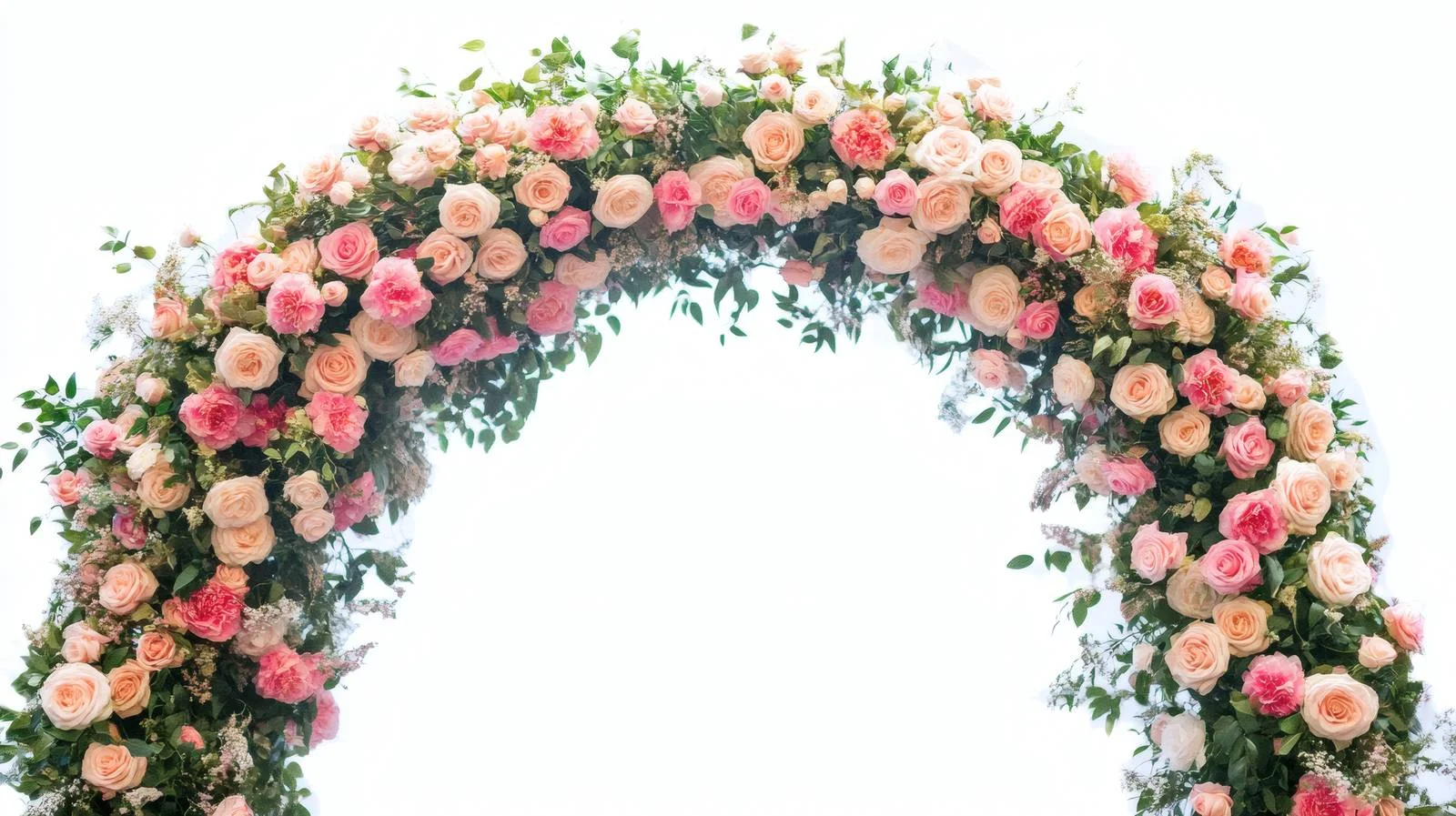Elegant Floral Wedding Arch on White — free download from Dotvec