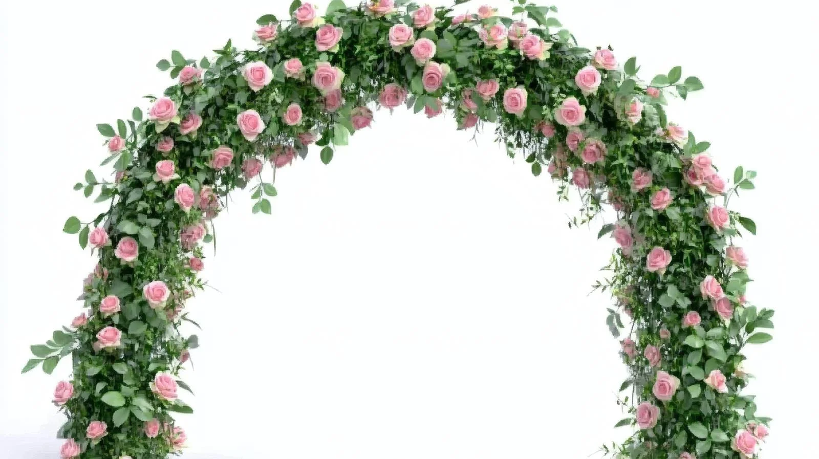 Elegant Wedding Arch with Floral Decor on White — free download from Dotvec