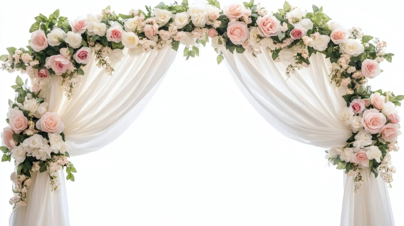 Elegant Wedding Arch Rose Floral Silhouette — free download from Dotvec
